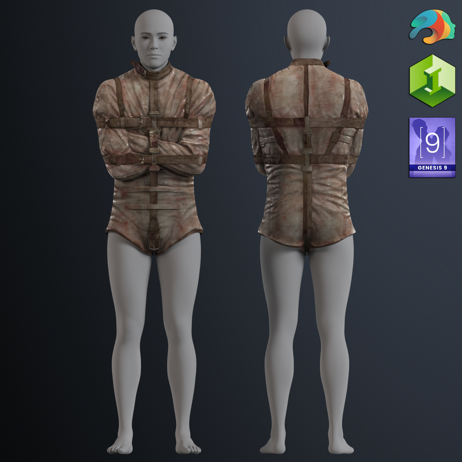 Straitjacket for Genesis 9 Daz Content