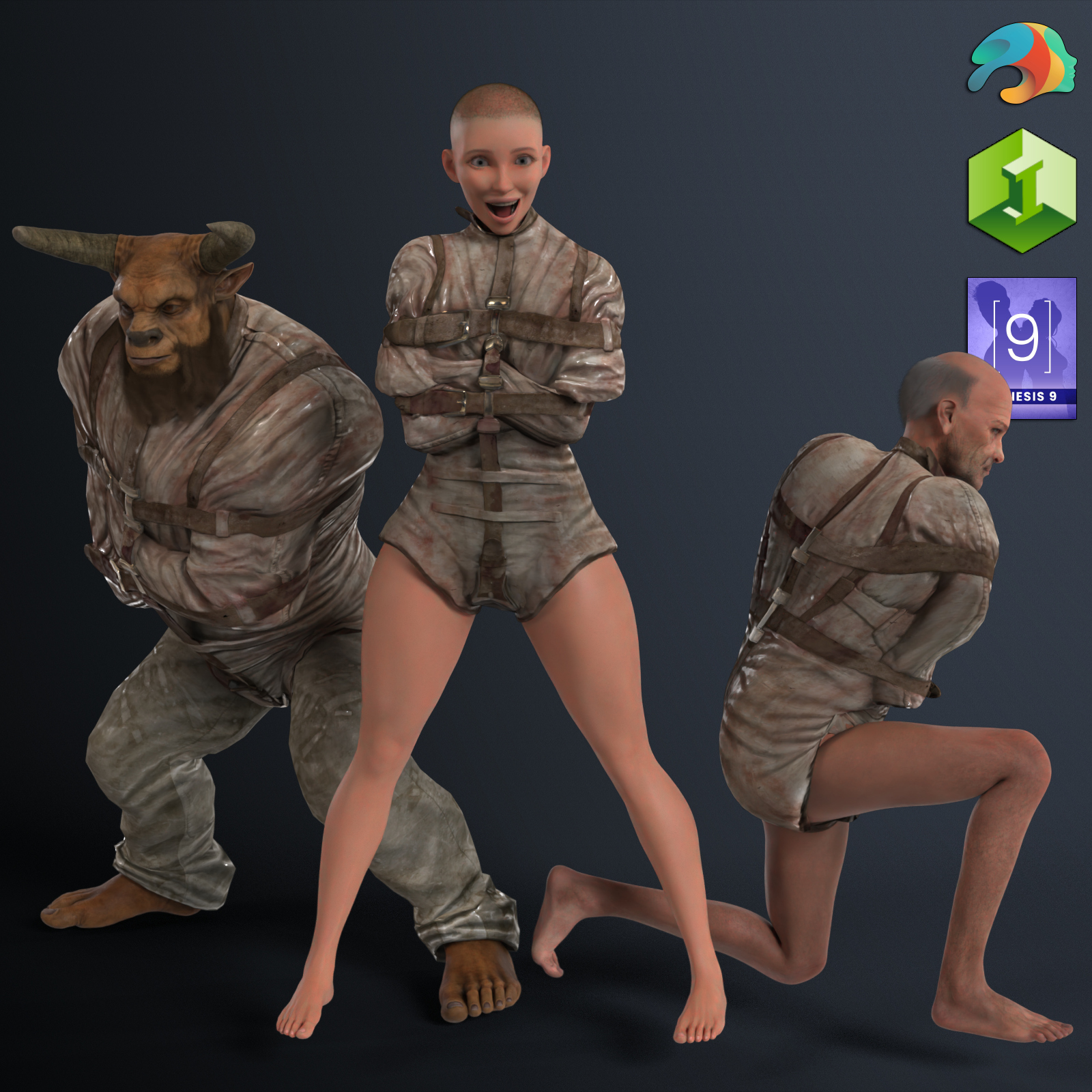 Straitjacket for Genesis 9 Daz Content