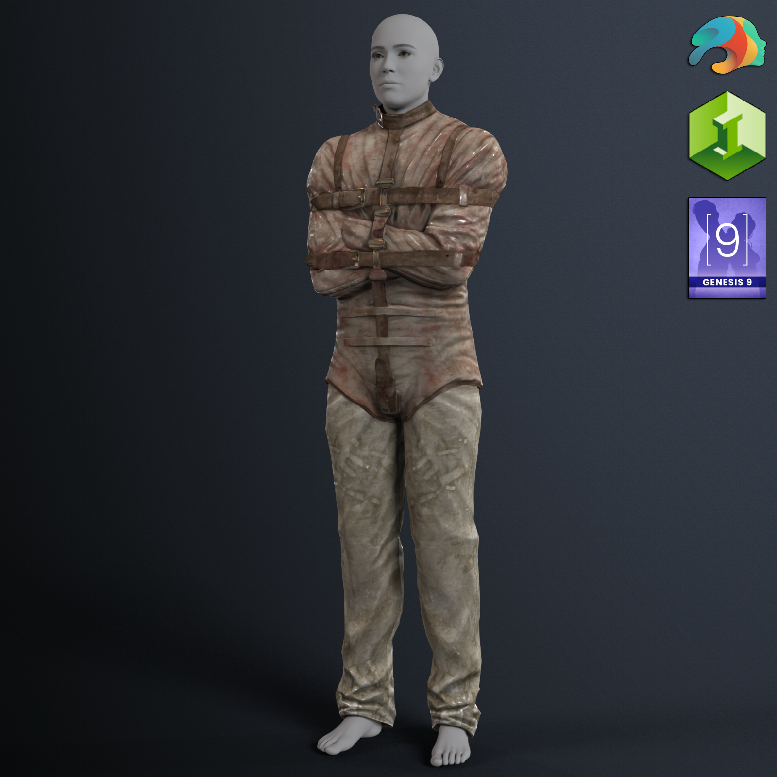 Straitjacket for Genesis 9 Daz Content