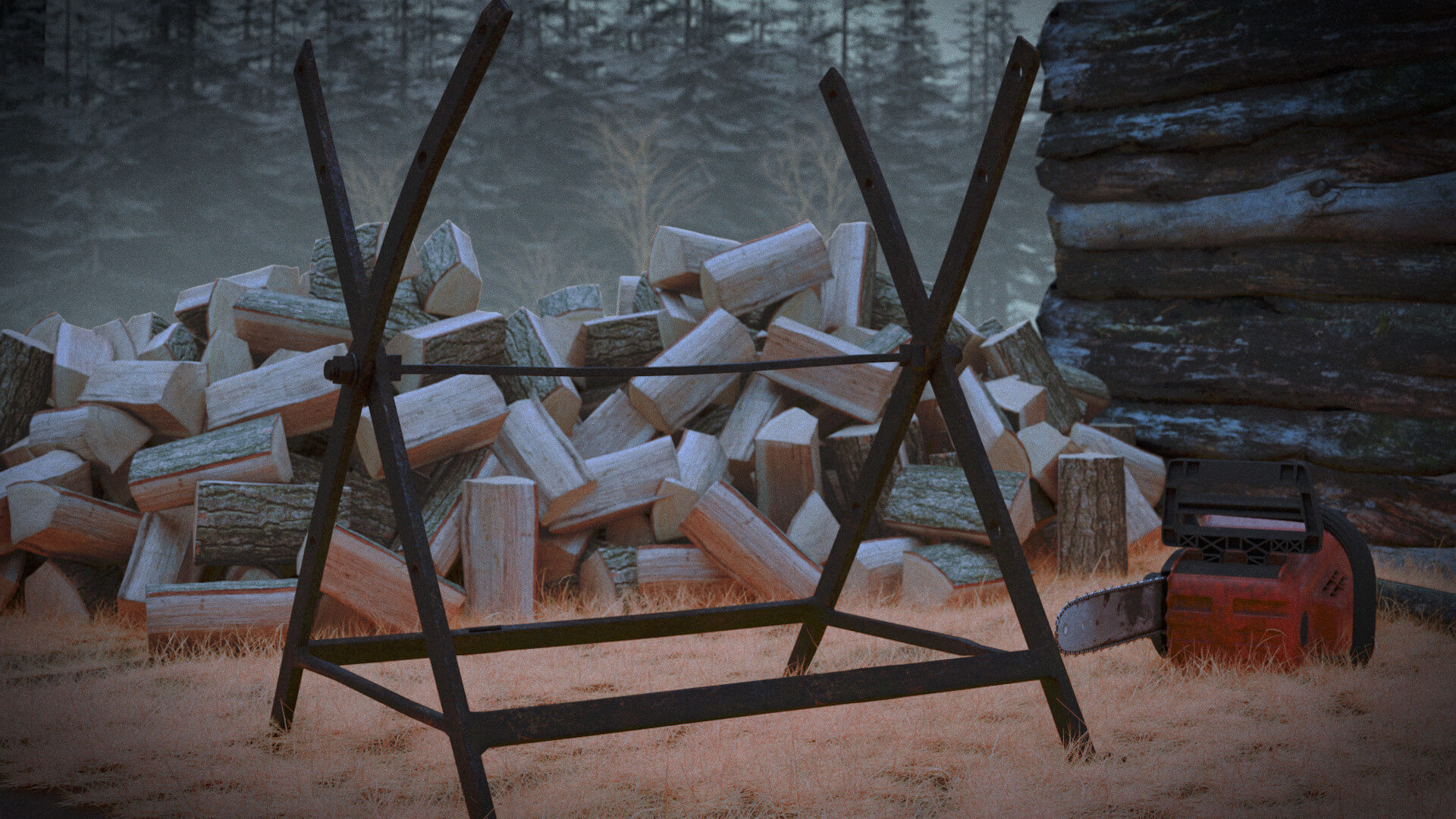 Rusty Sawbuck 3D Model