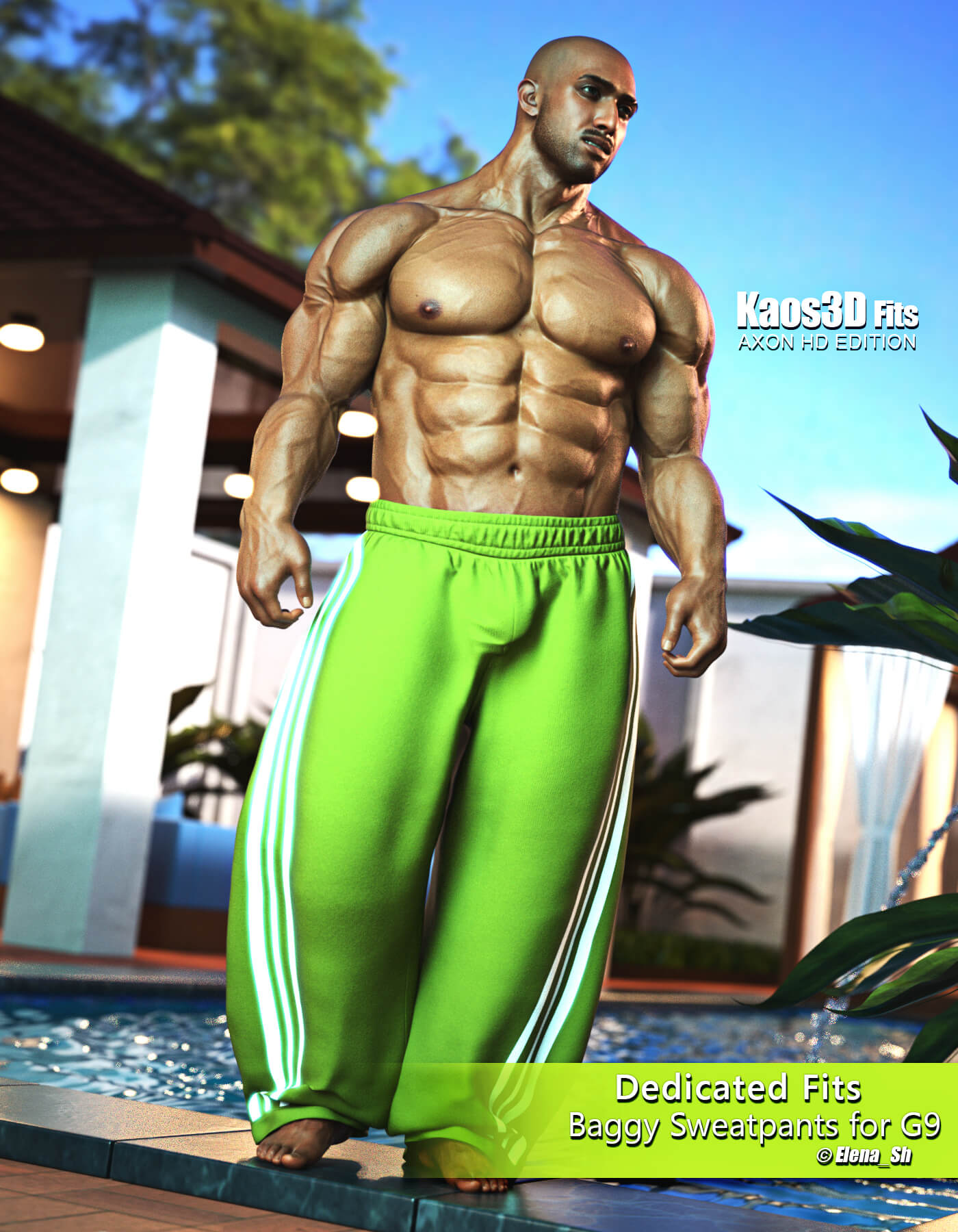DF - Baggy Sweatpants for G9 - Axon HD Edition Daz Content