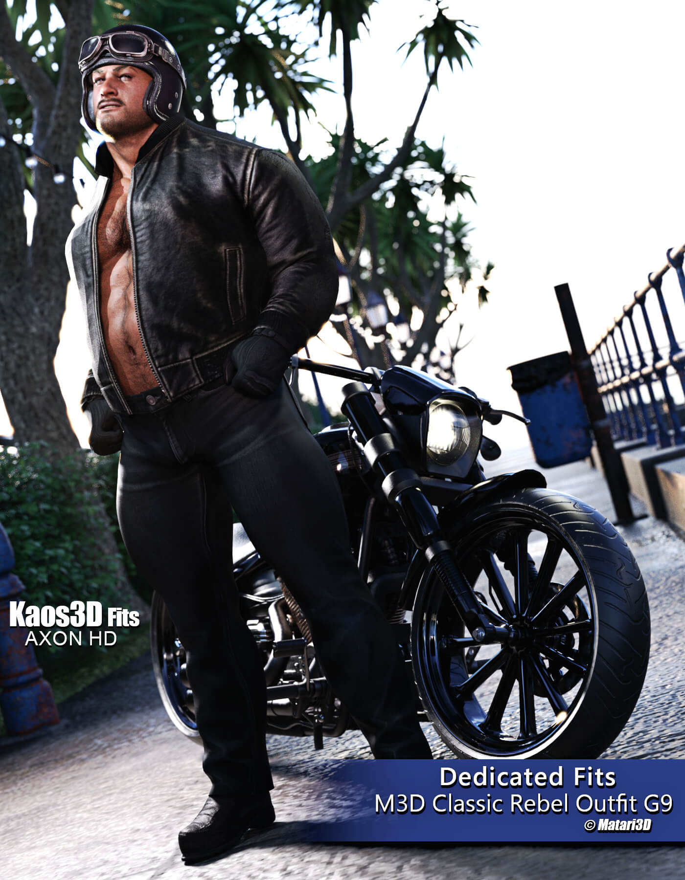 DF - M3D Classic Rebel Outfit for G9 - Axon HD Daz Content