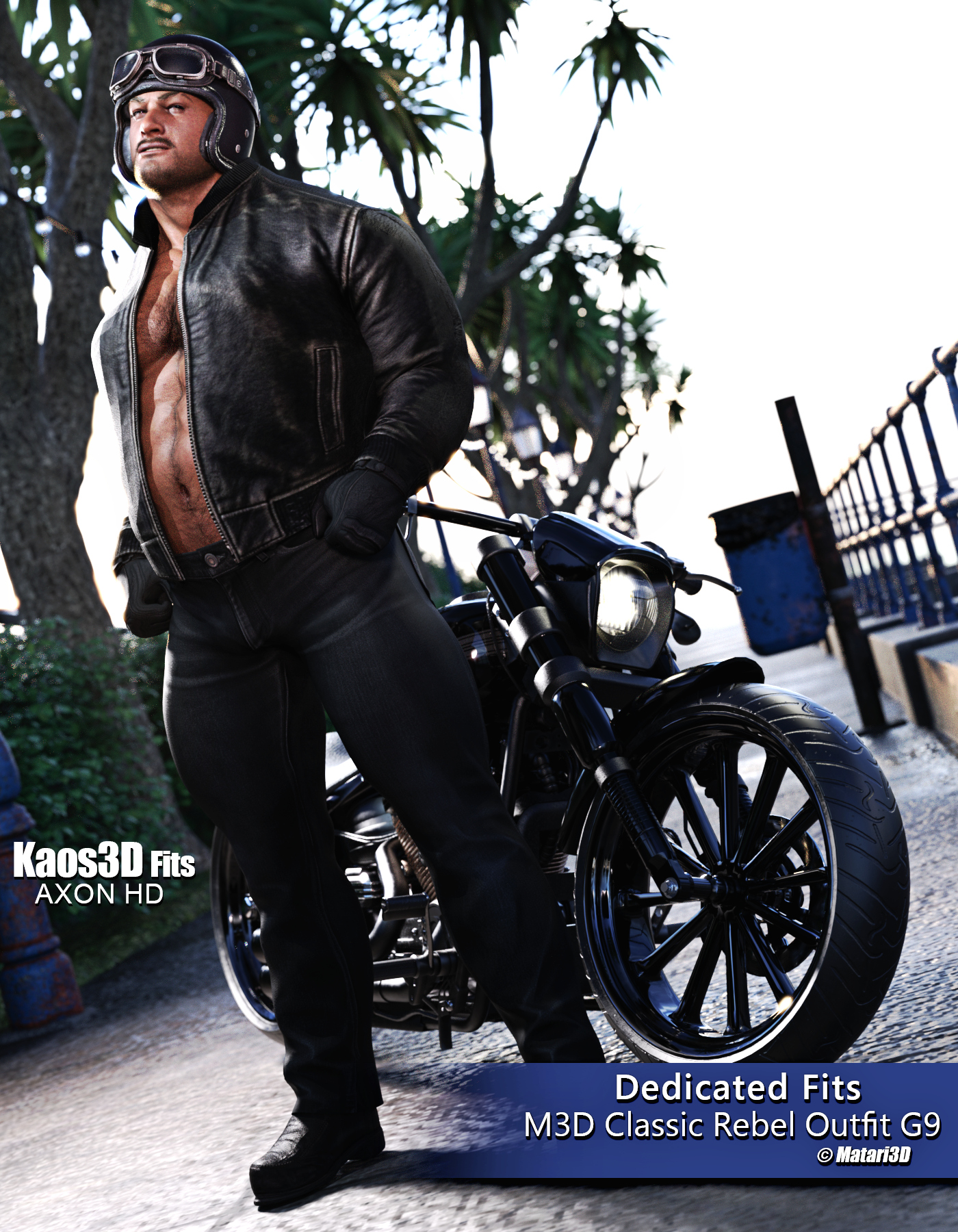 DF - M3D Classic Rebel Outfit for G9 - Axon HD Daz Content