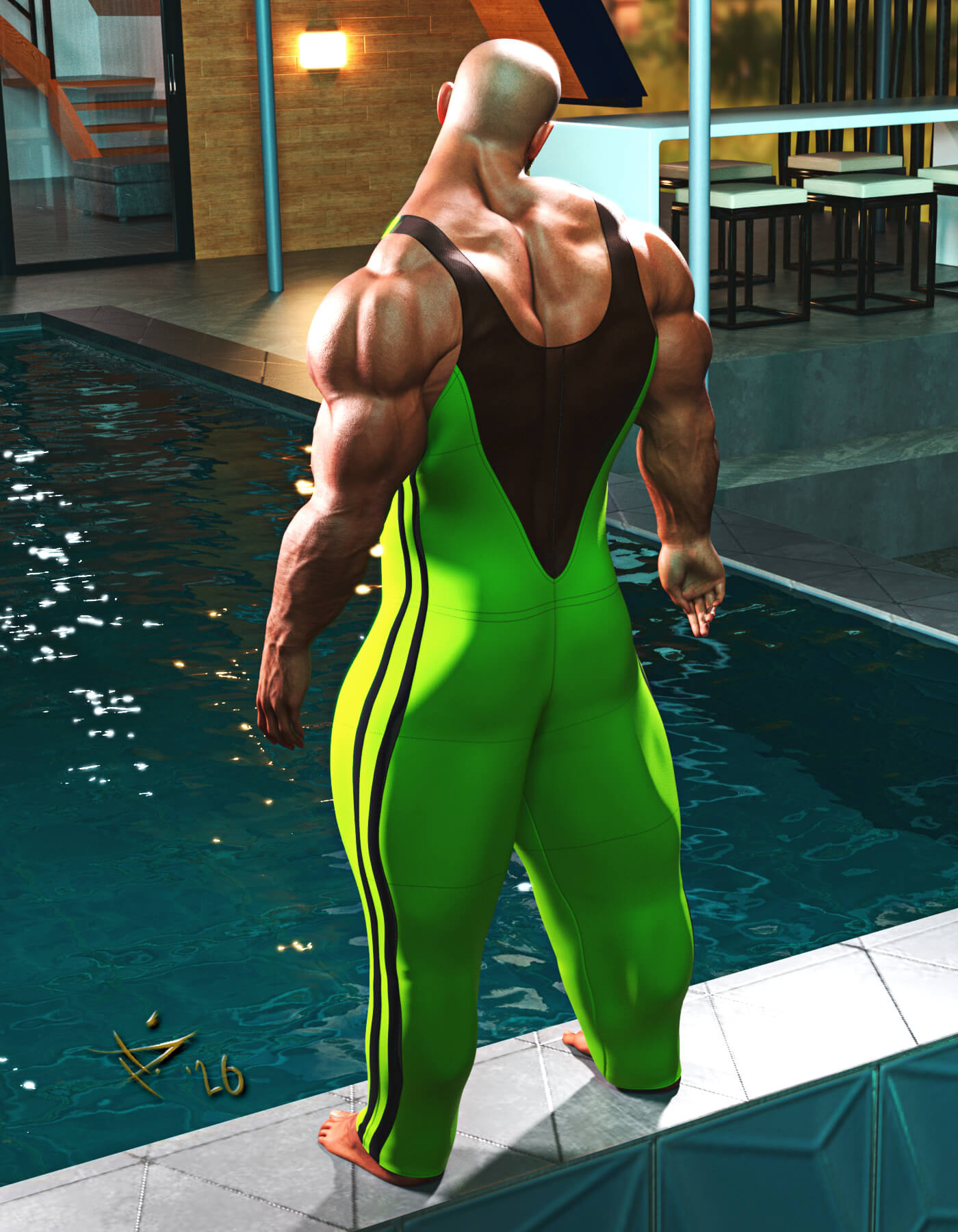 Grande Yogi - Rear View 3D Render, Digital Artwork by Kaos3D