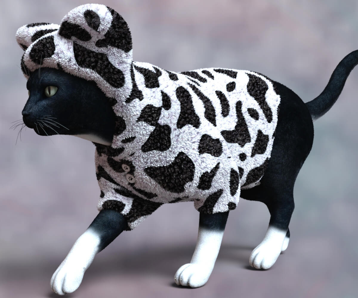 Fuzzy Coat for DAZ Housecat Daz Content