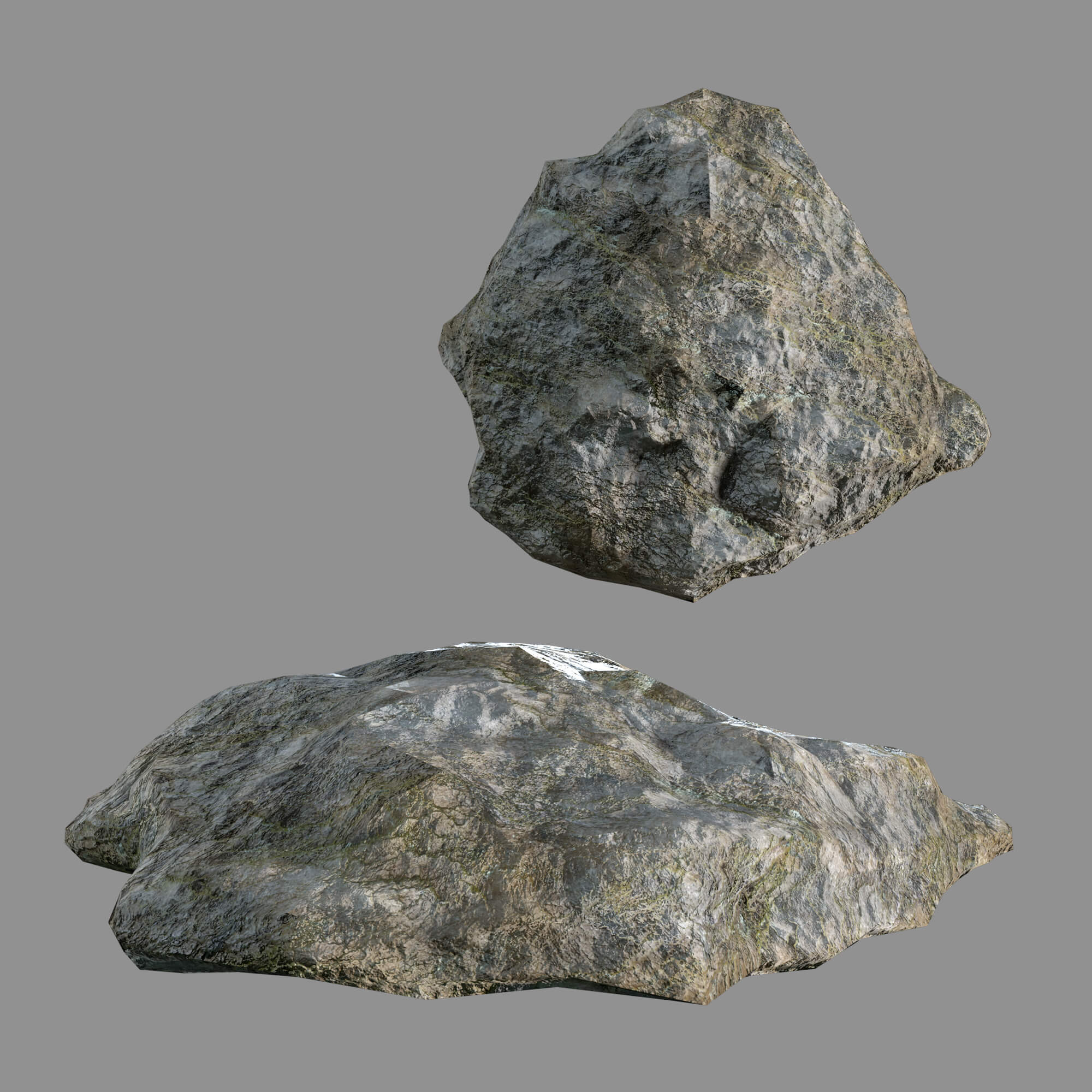 Bones Skulls and Stone Pile 3D Model