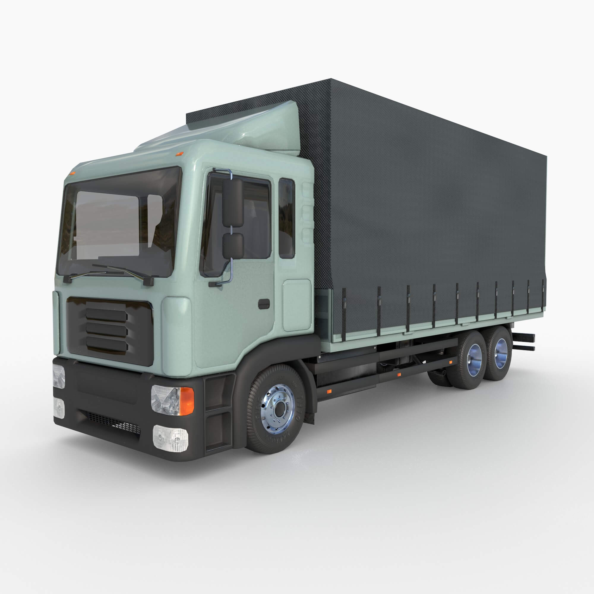 Awning Cargo Truck 3D Model
