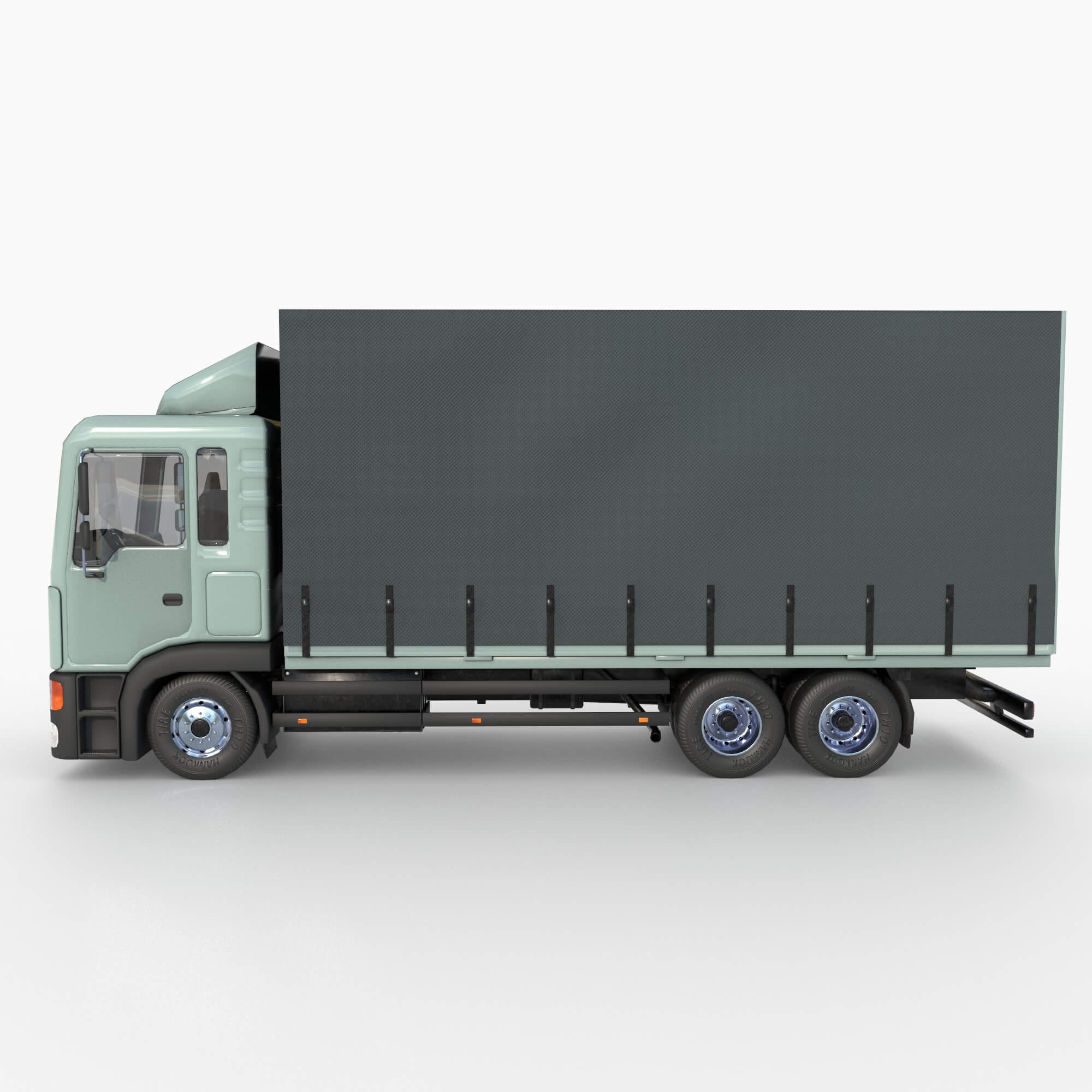 Awning Cargo Truck 3D Model