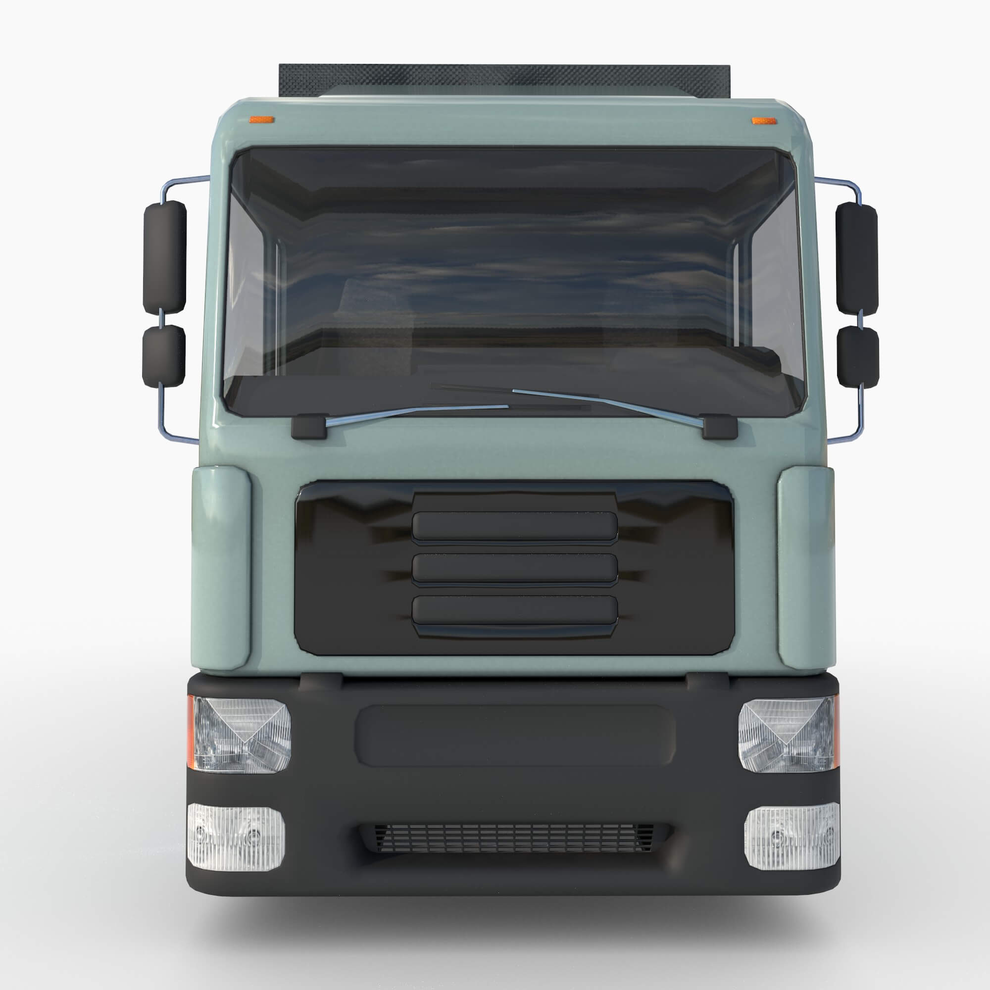 Awning Cargo Truck 3D Model