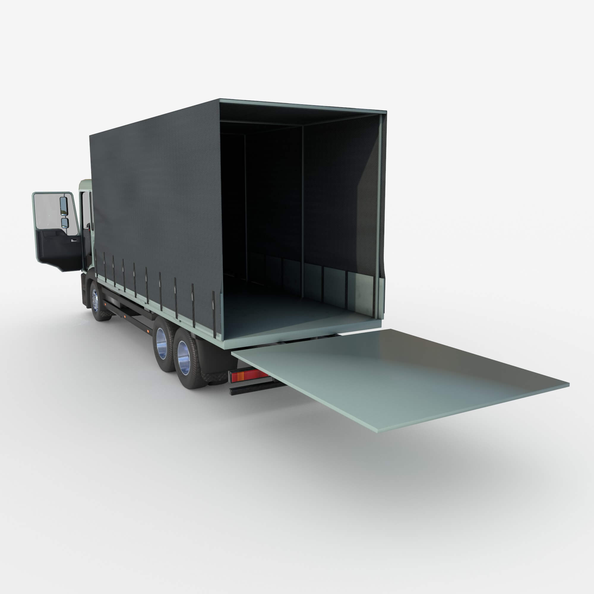 Awning Cargo Truck 3D Model