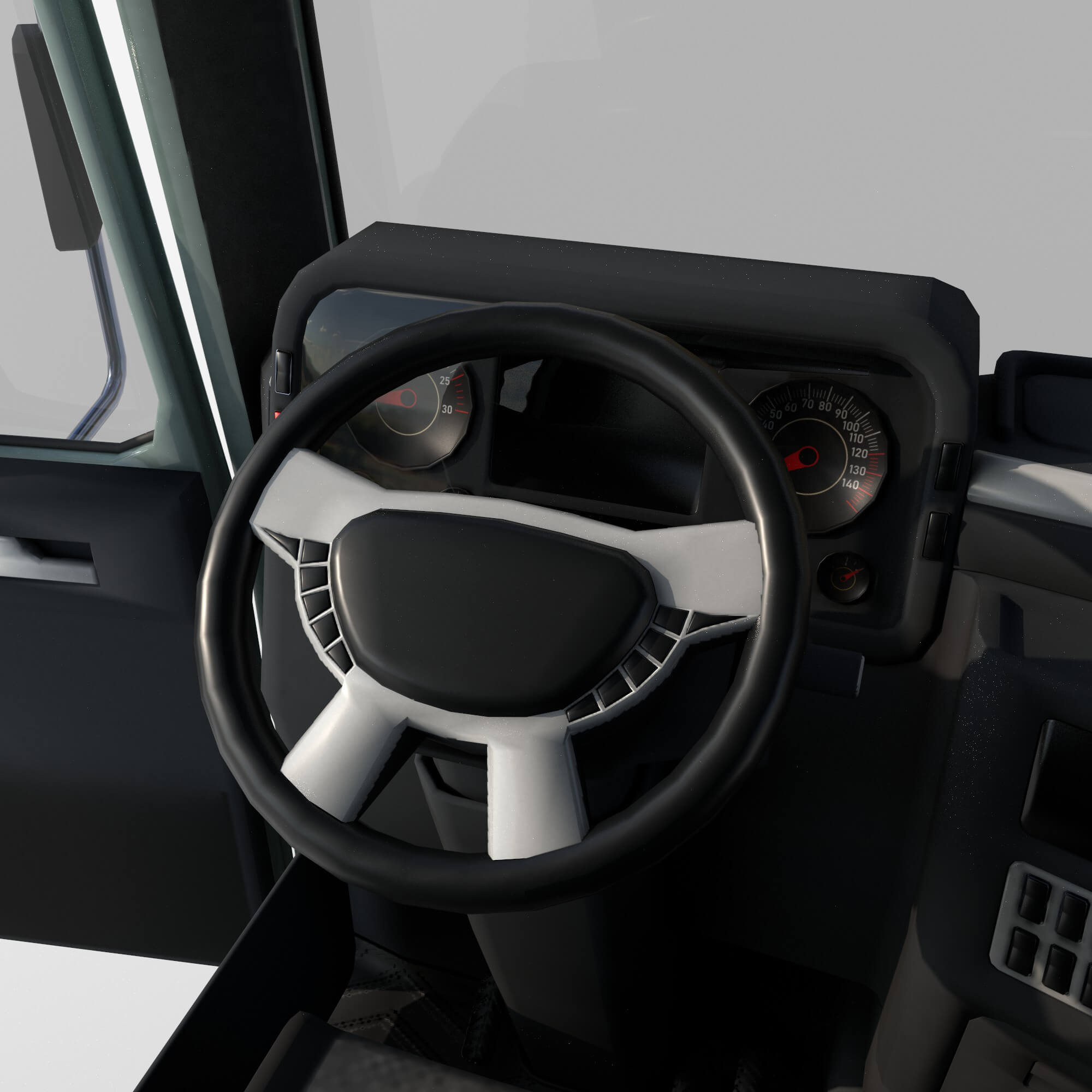 Awning Cargo Truck 3D Model