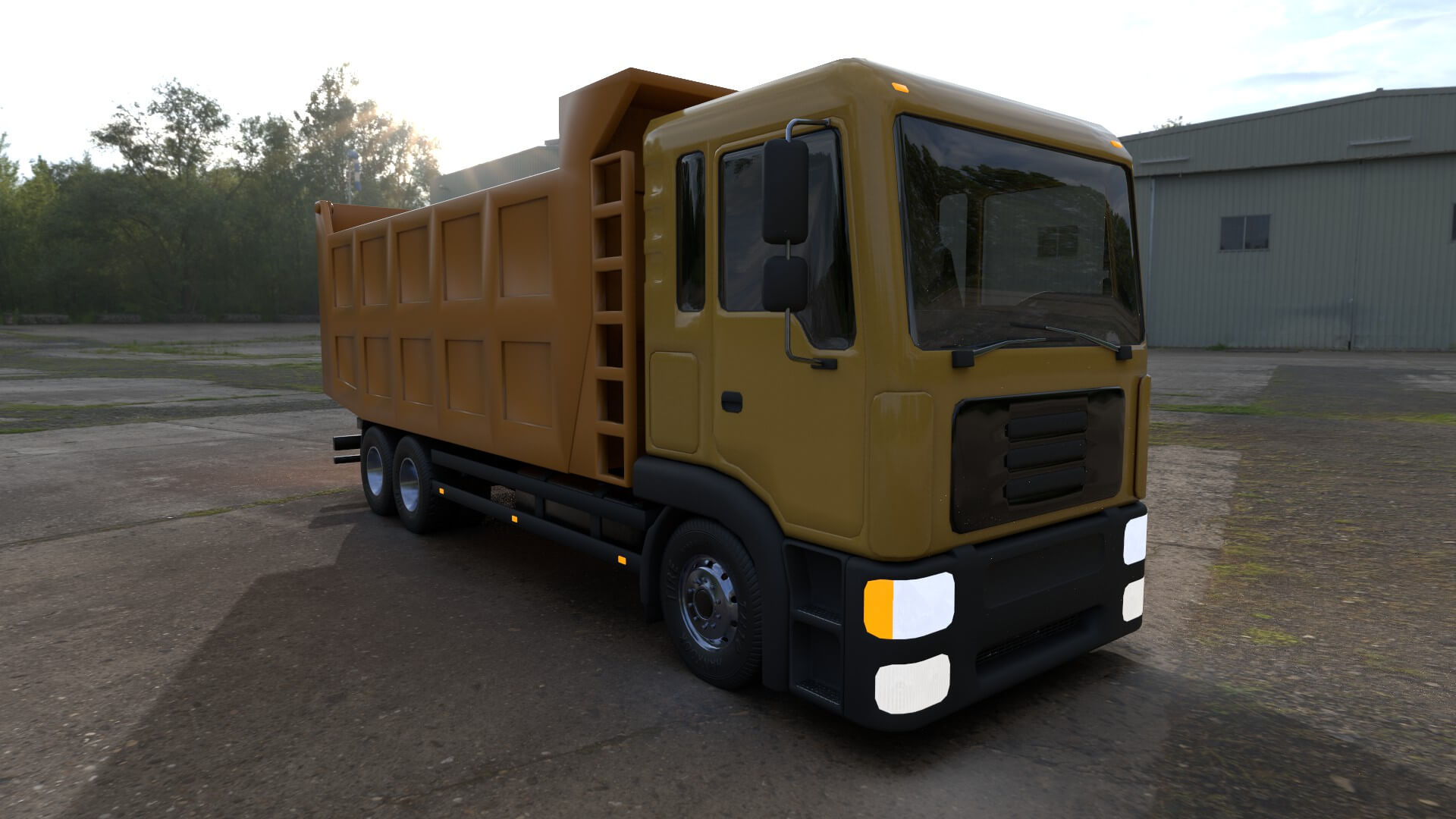 Large Dump Truck 3D Render, Digital Artwork by katherina