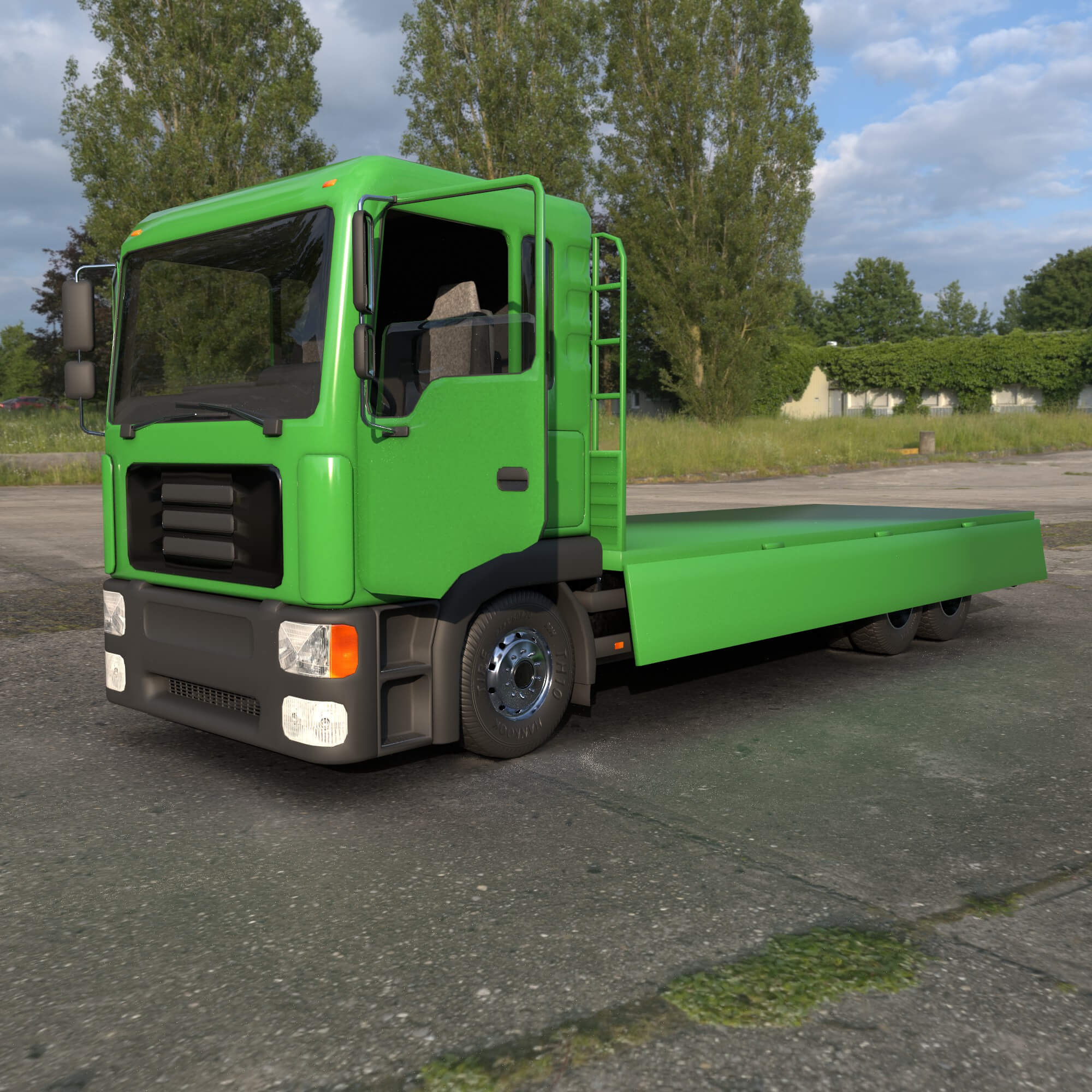 Open Body Truck 3D Render, Digital Artwork by katherina
