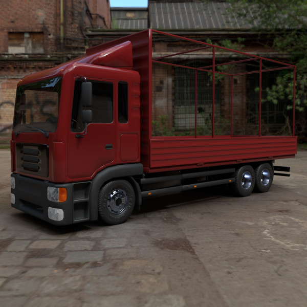 Truck with Sides and Stands
