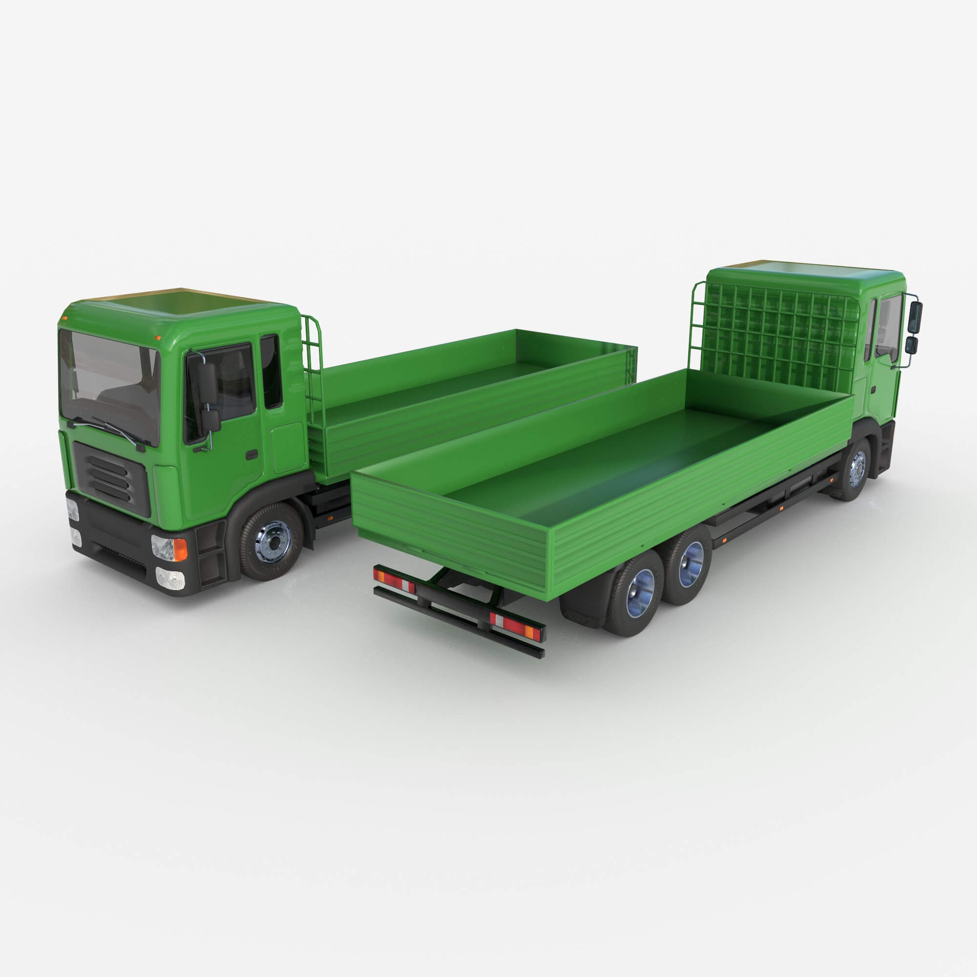 Open Body Truck 3D Model