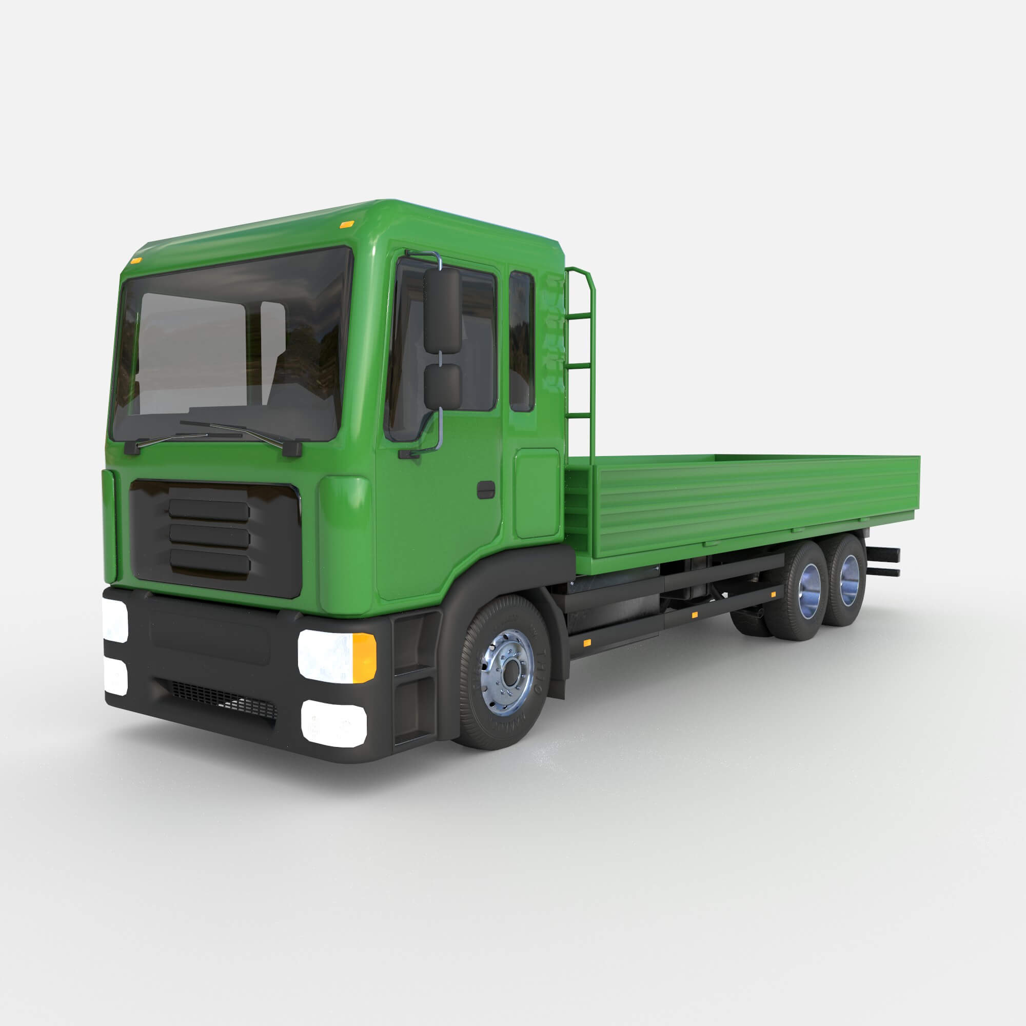Open Body Truck 3D Model