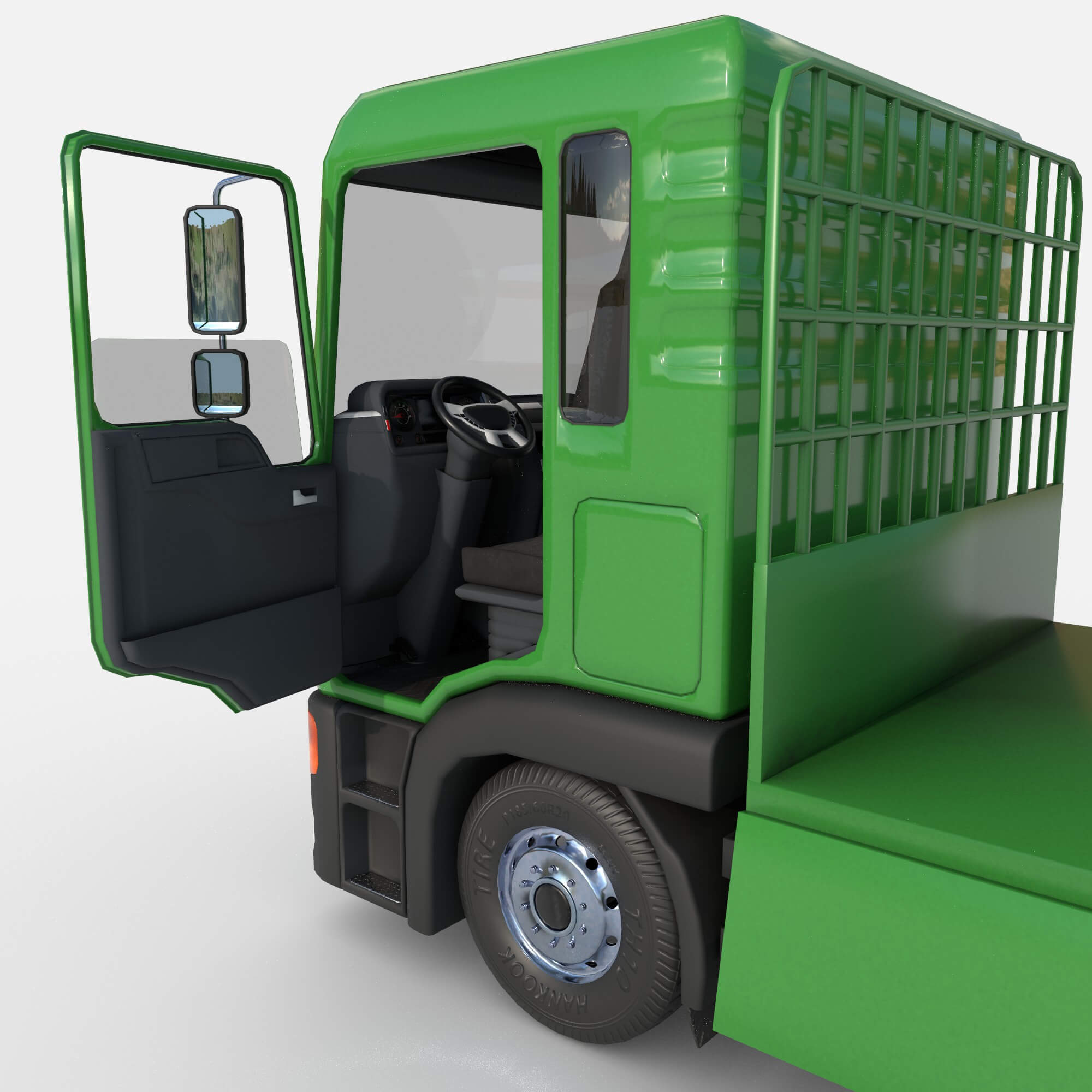 Open Body Truck 3D Model