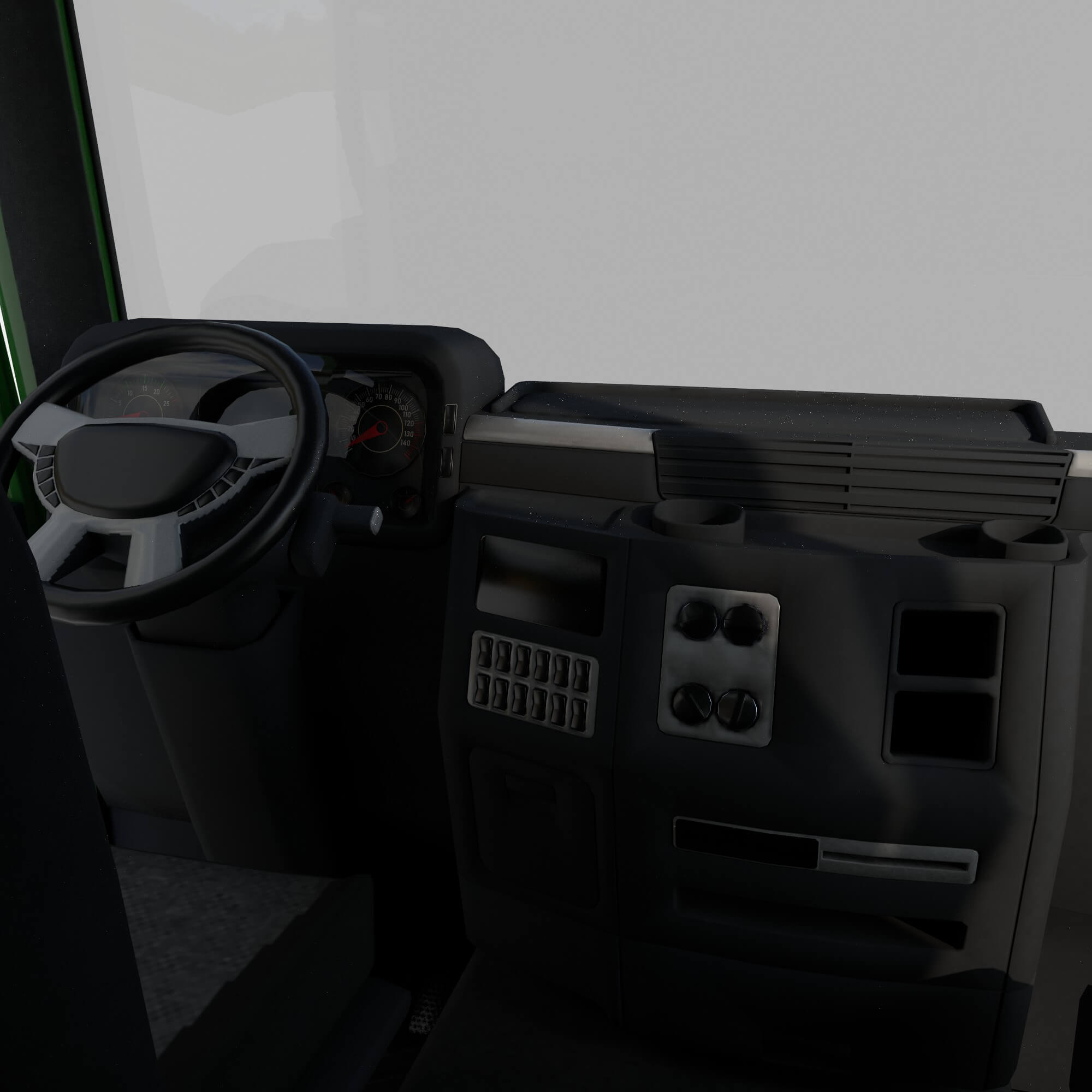 Open Body Truck 3D Model
