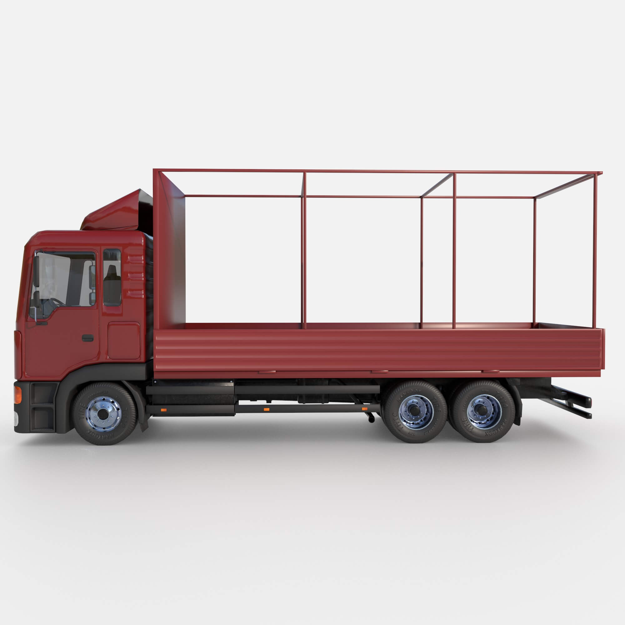 Truck with Sides and Stands 3D Model