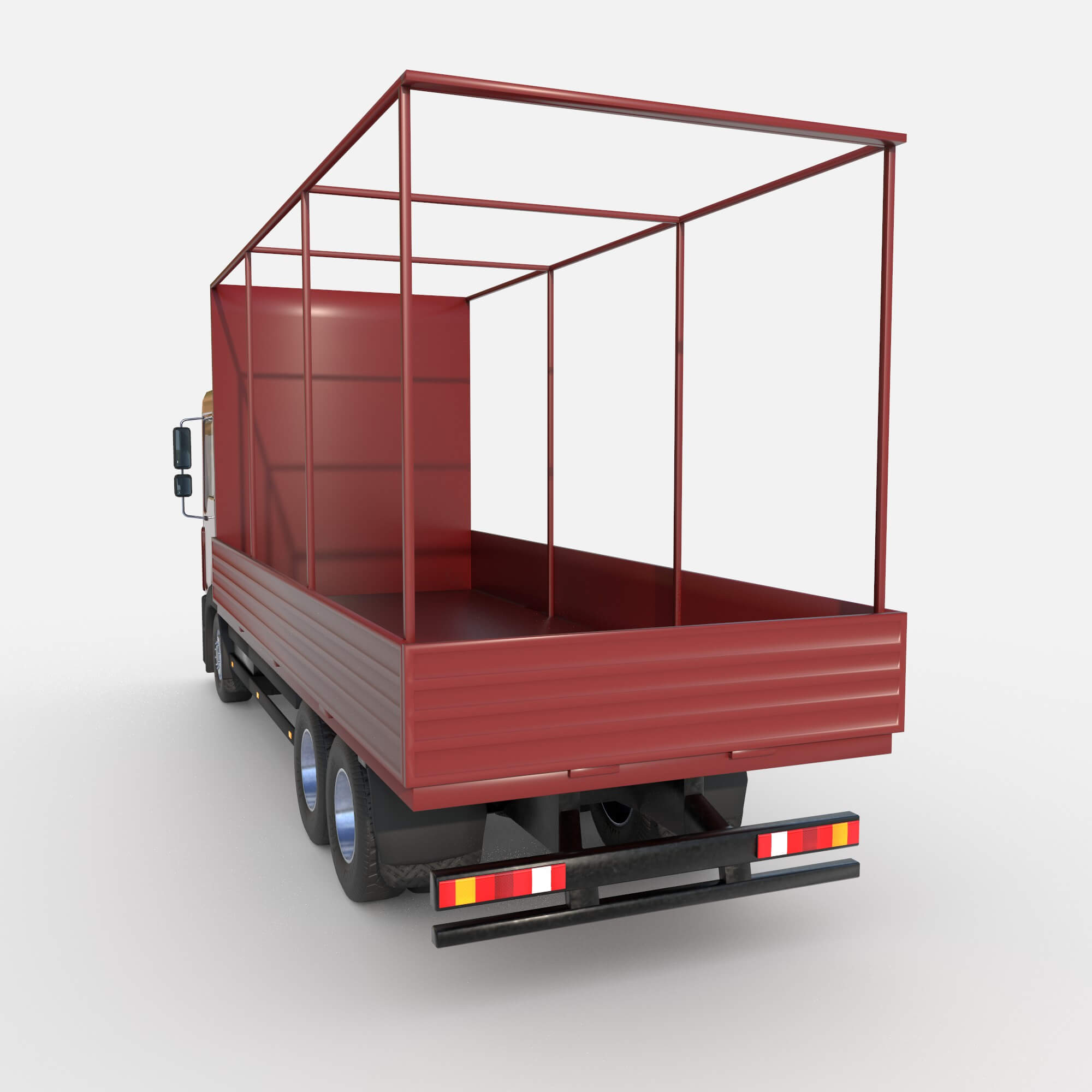 Truck with Sides and Stands 3D Model