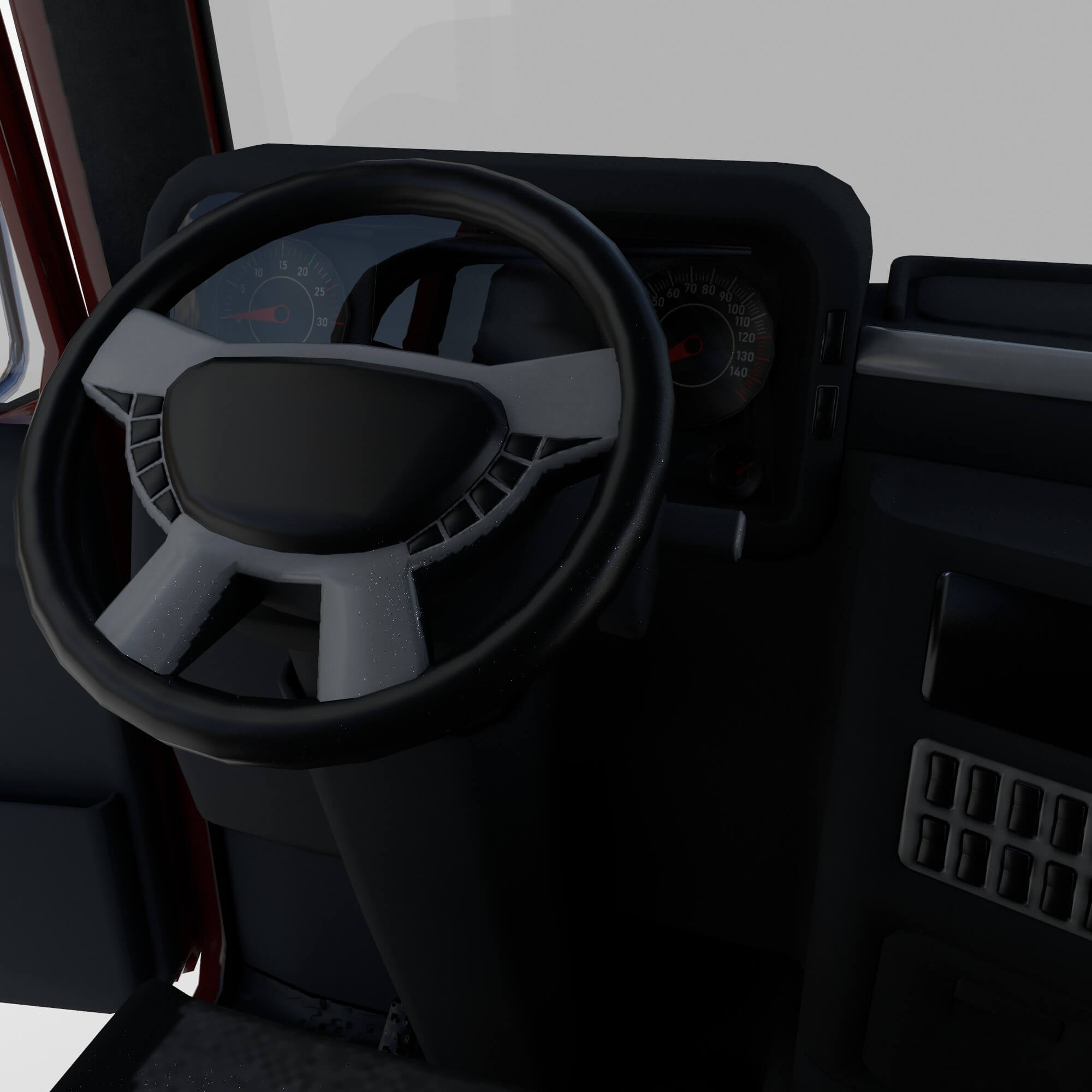 Truck with Sides and Stands 3D Model