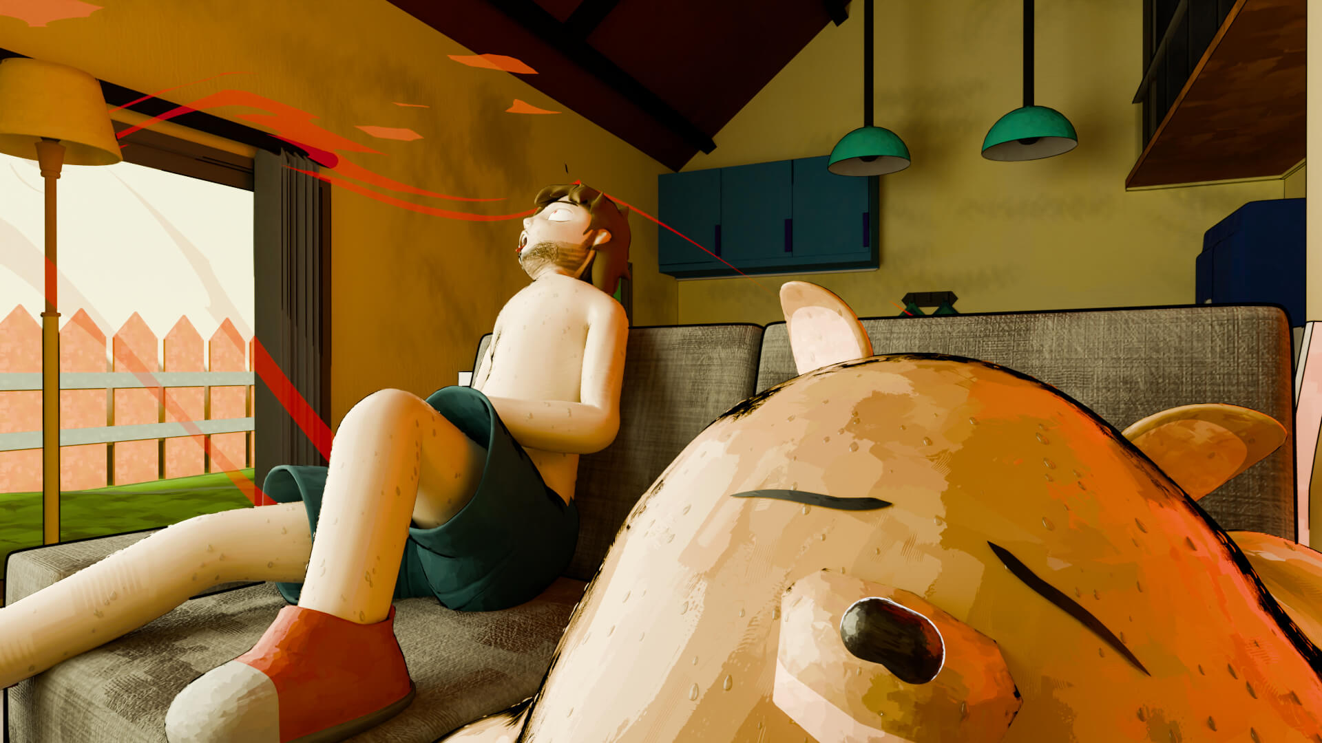 Summer Heat 3D Render, Digital Artwork by Kazu Arts