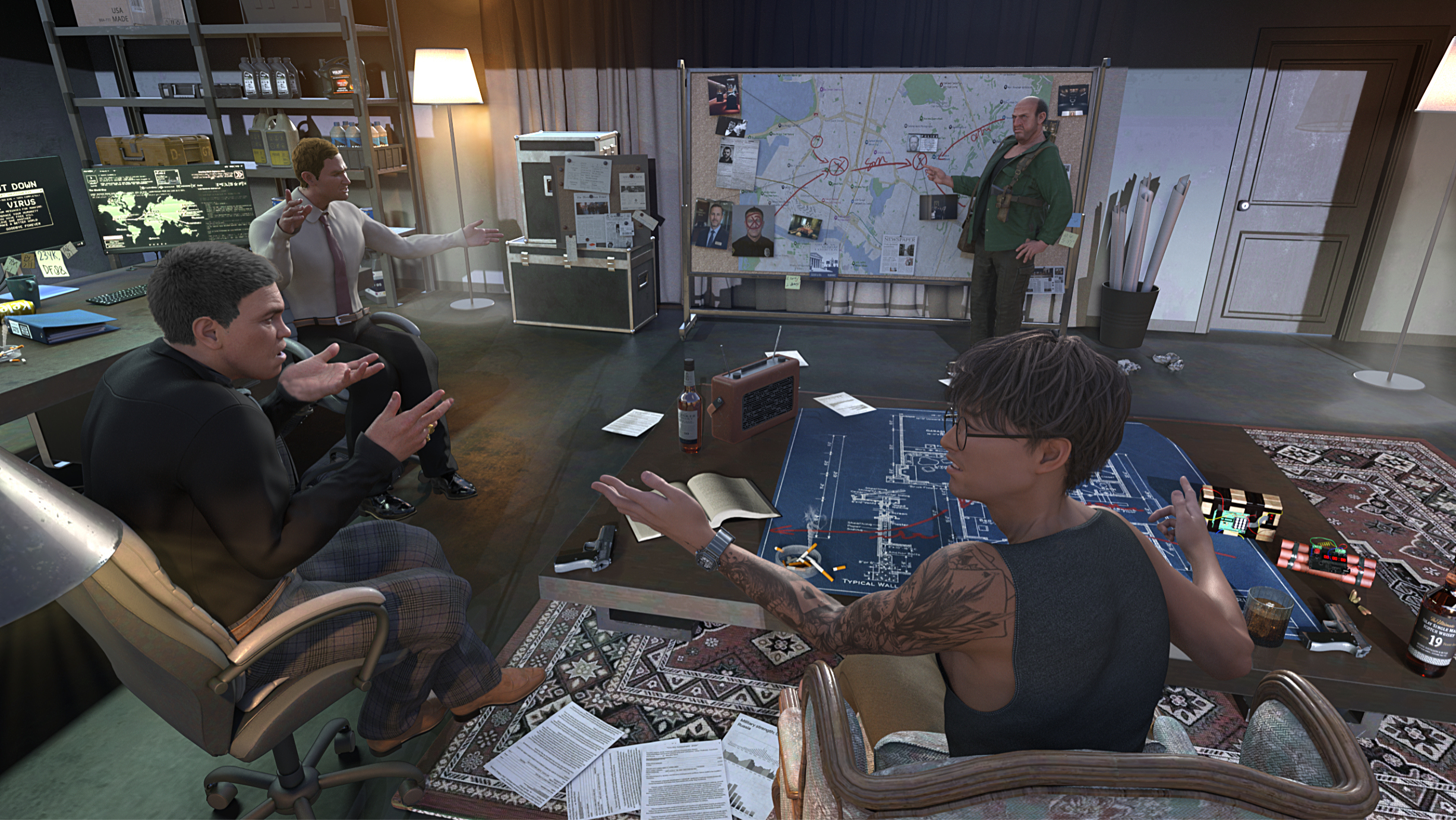 Come On Get with the Plan 3D Render, Digital Artwork by keener