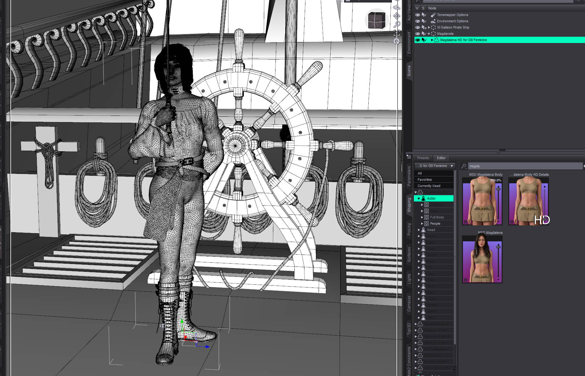 Pirate Legend 3D Render, Digital Artwork by Keld