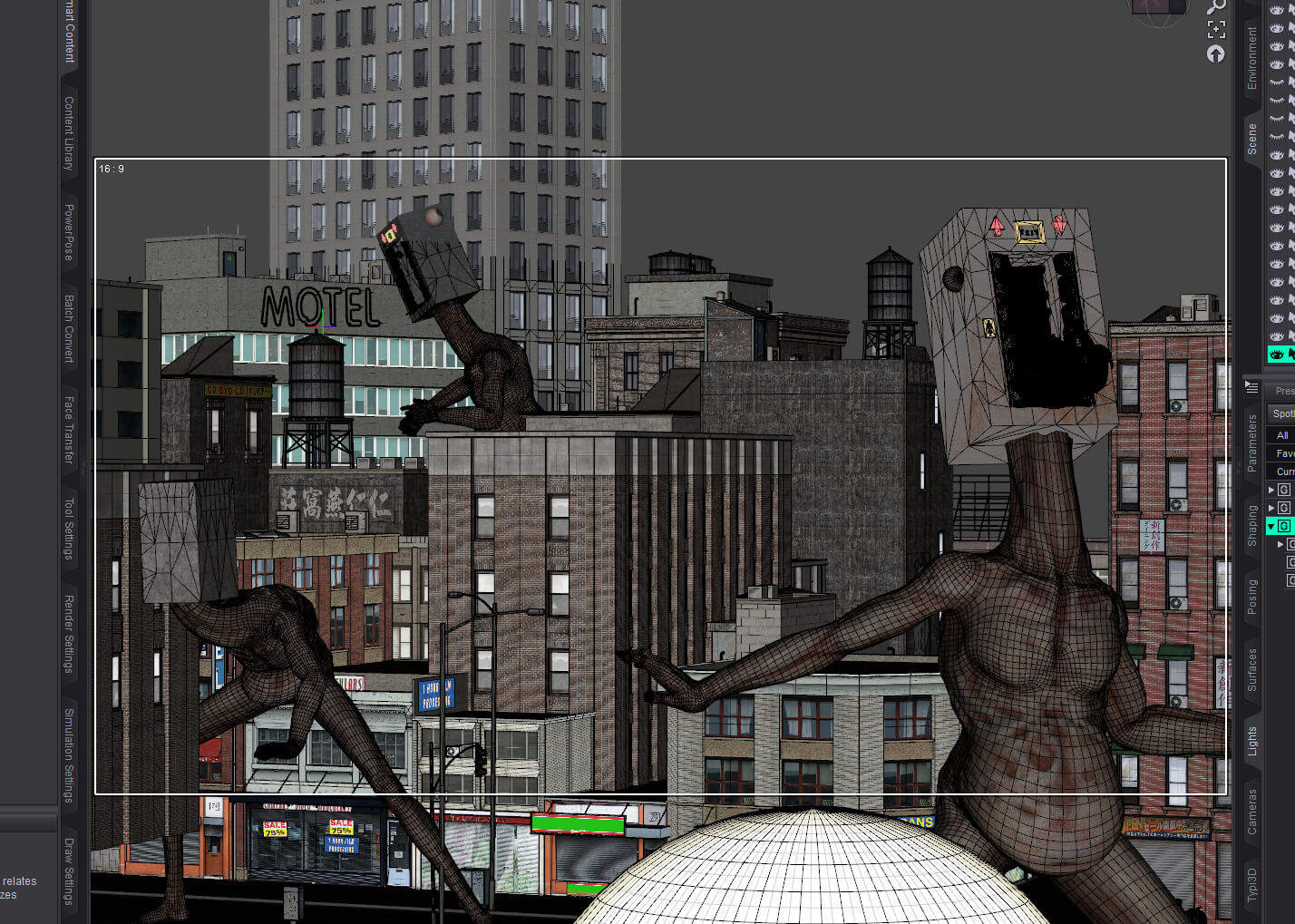 Urban Nightmare 3D Render, Digital Artwork by Keld