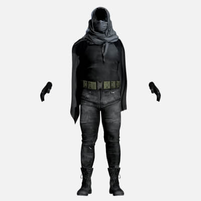 Hooded Survivalist Outfit - Realistic FBX Pack