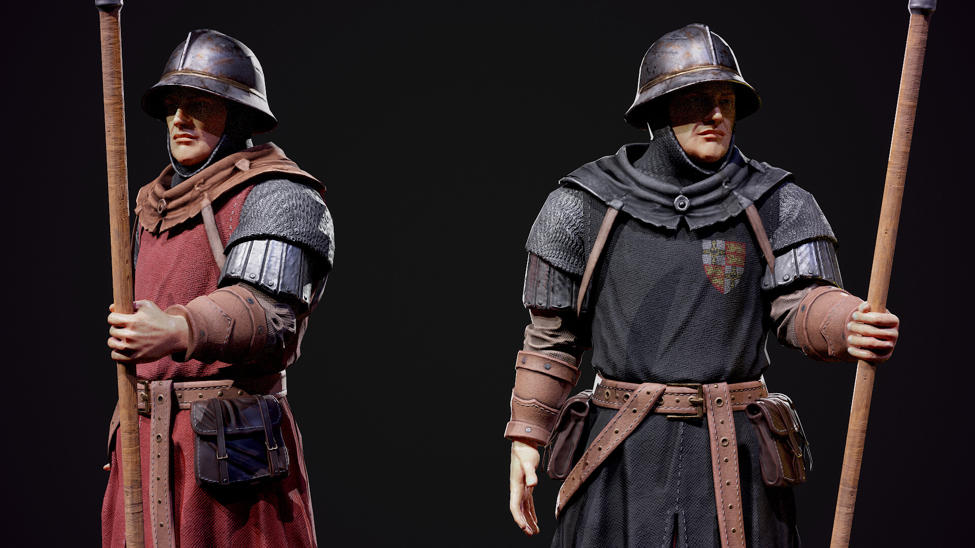 Medieval Spearman 3D Model