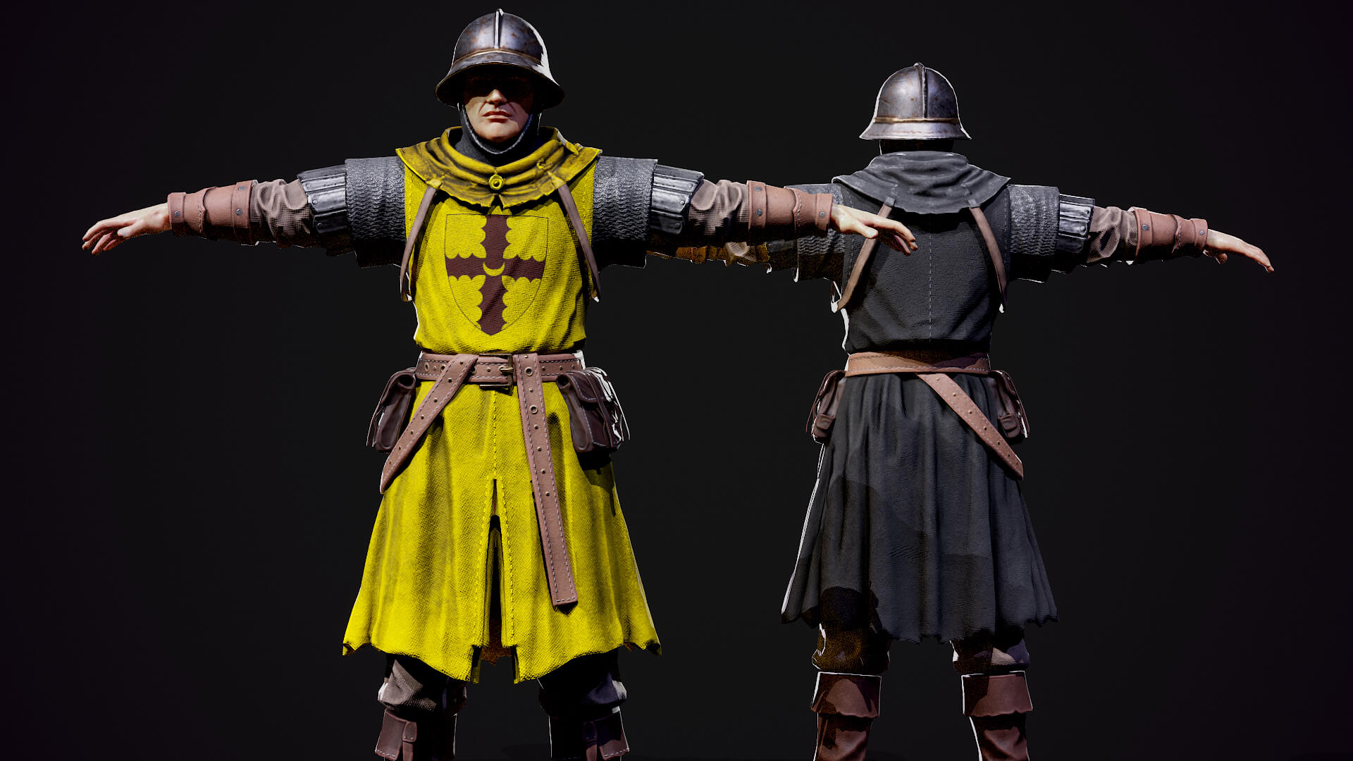 Medieval Spearman 3D Model