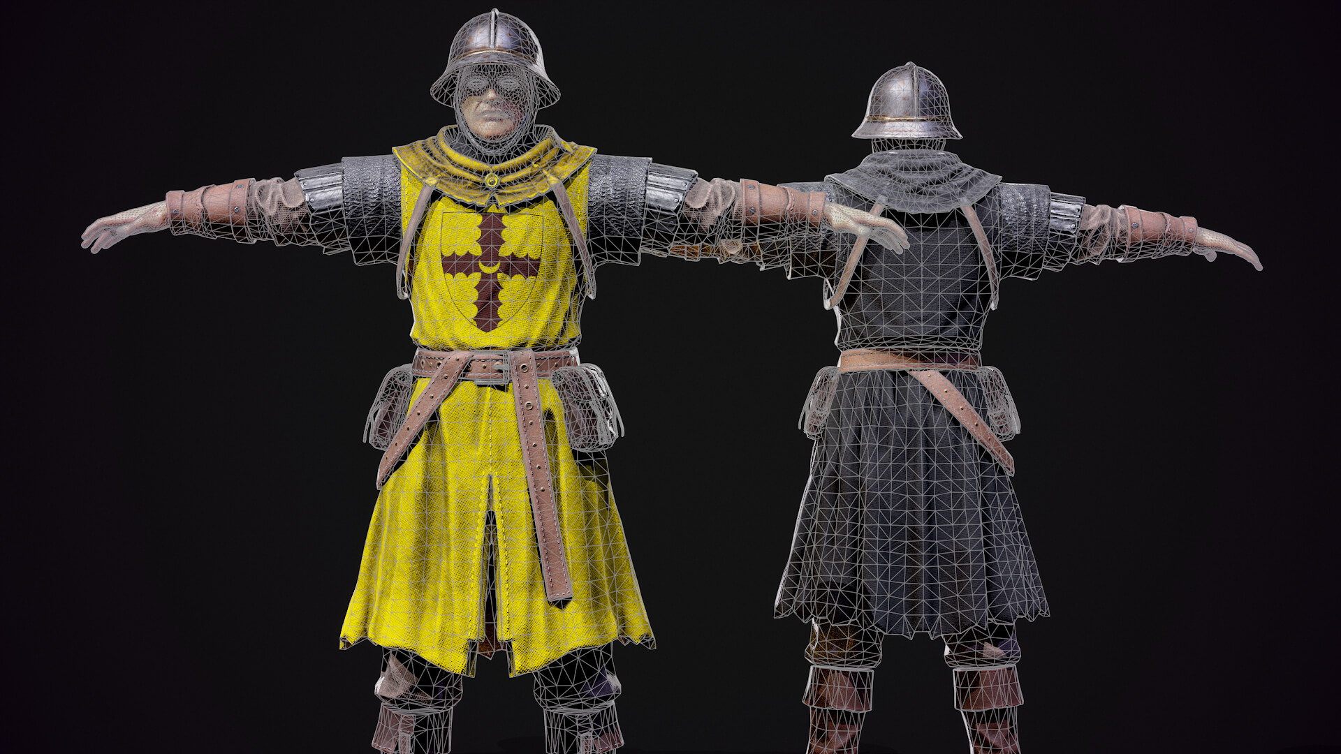 Medieval Spearman 3D Model