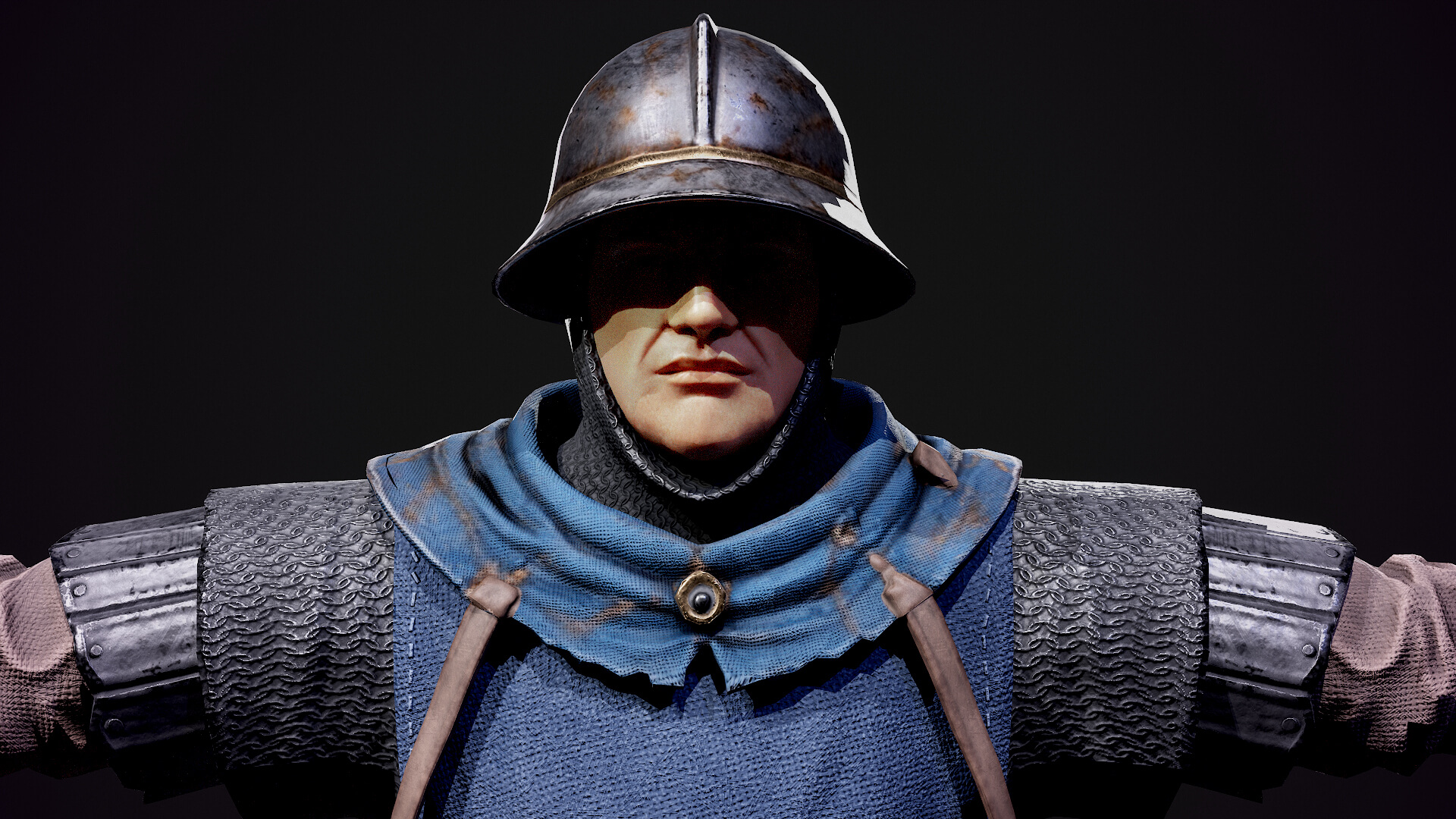 Medieval Spearman 3D Model
