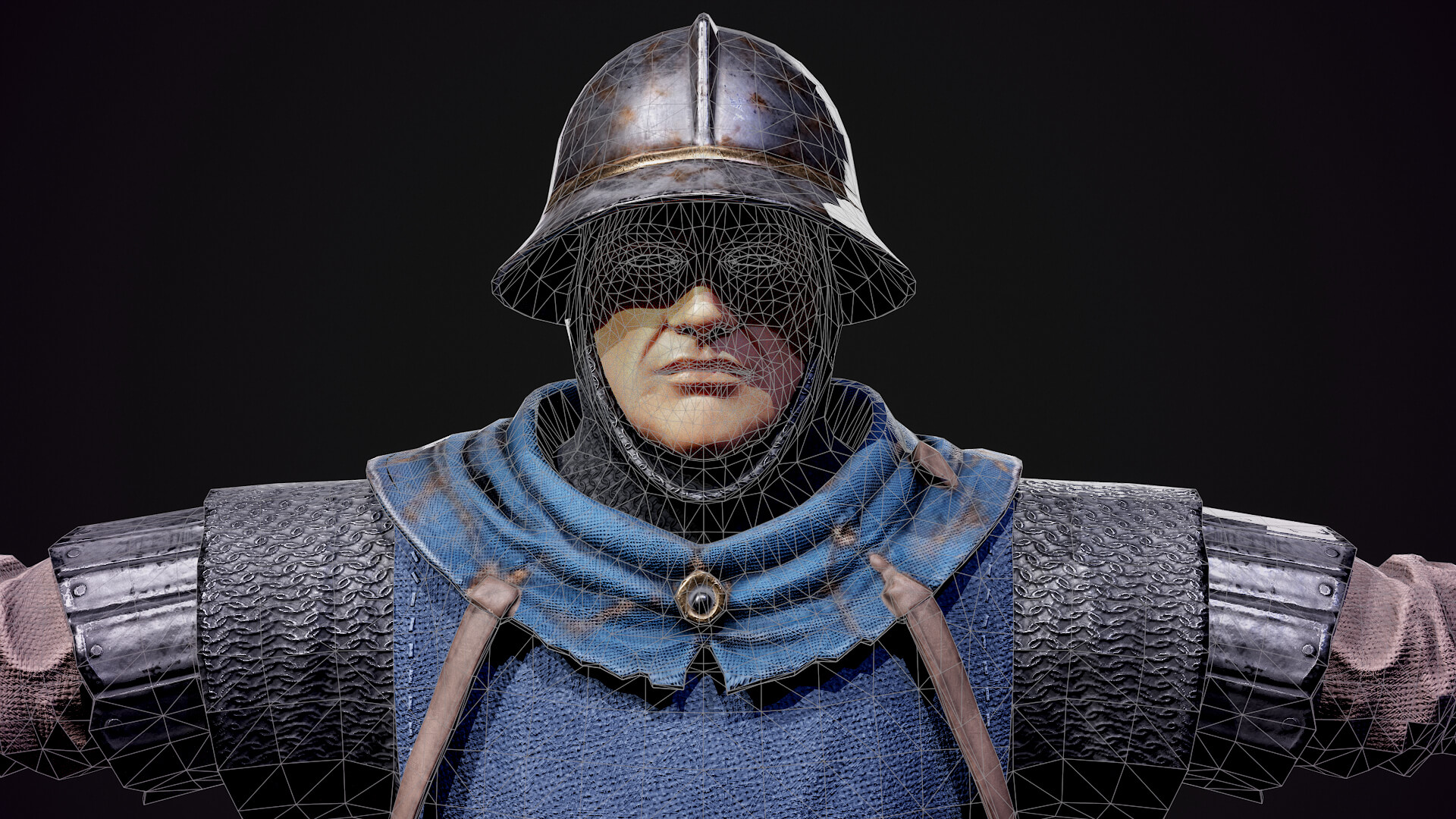 Medieval Spearman 3D Model