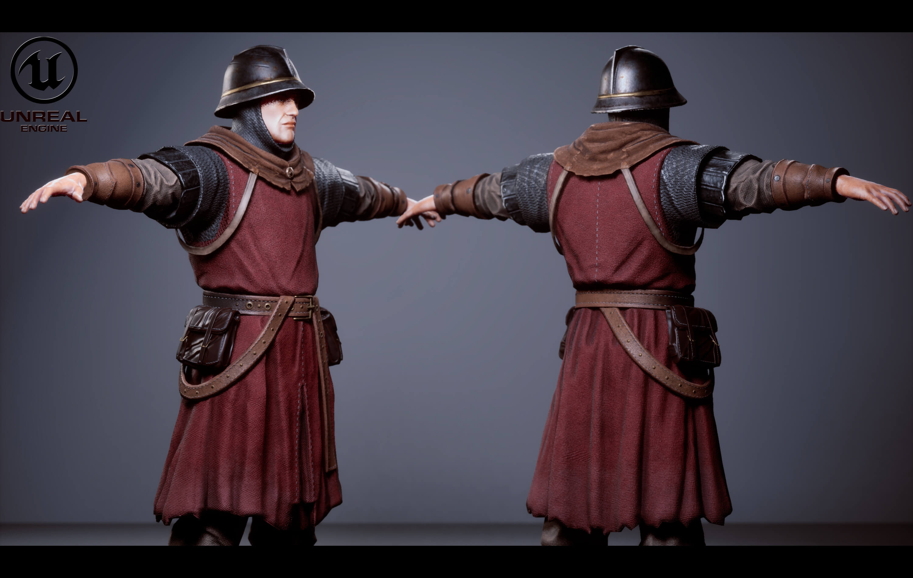 Medieval Spearman 3D Model