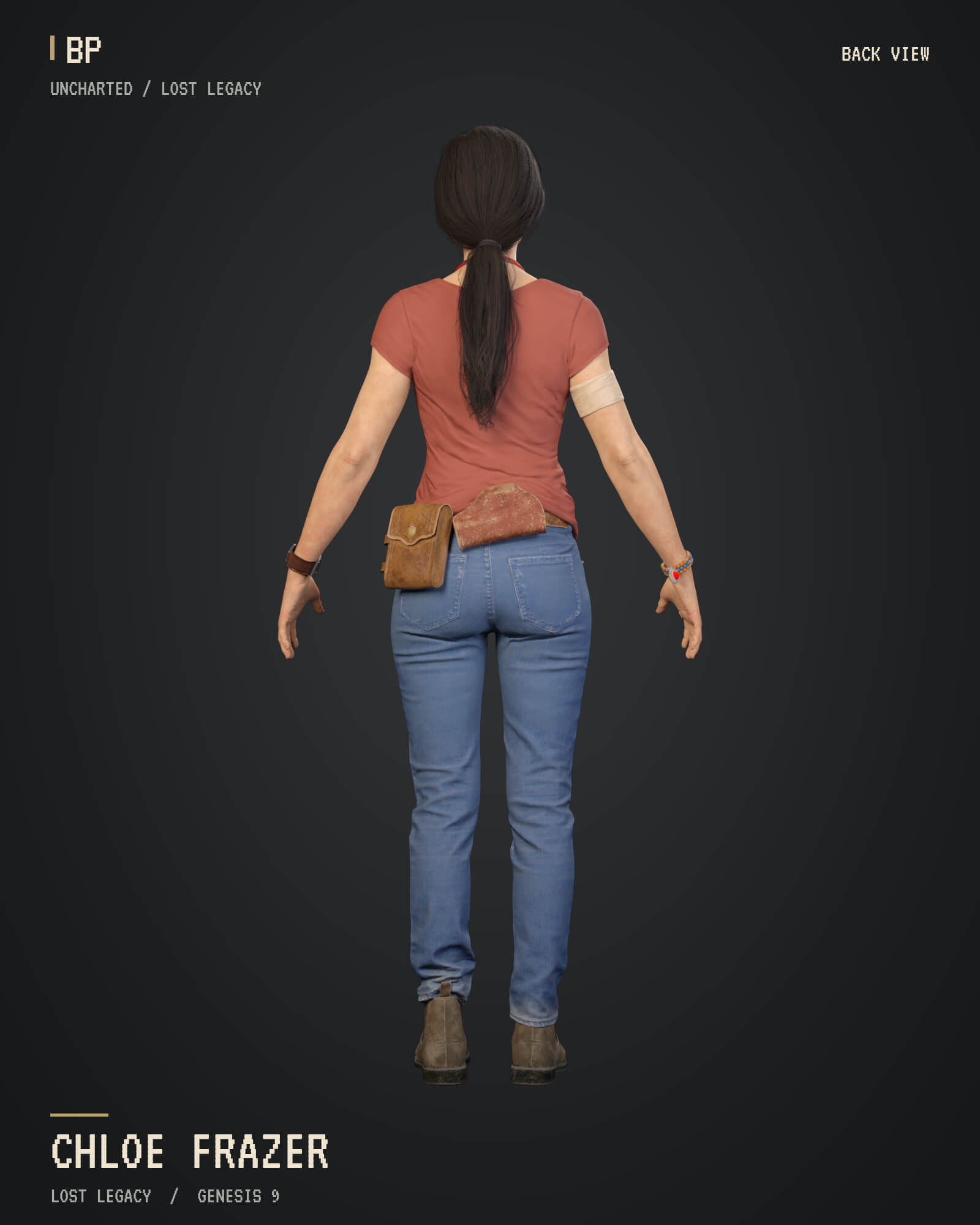 Chloe Frazer Uncharted Lost Legacy for Genesis 9 3D Model