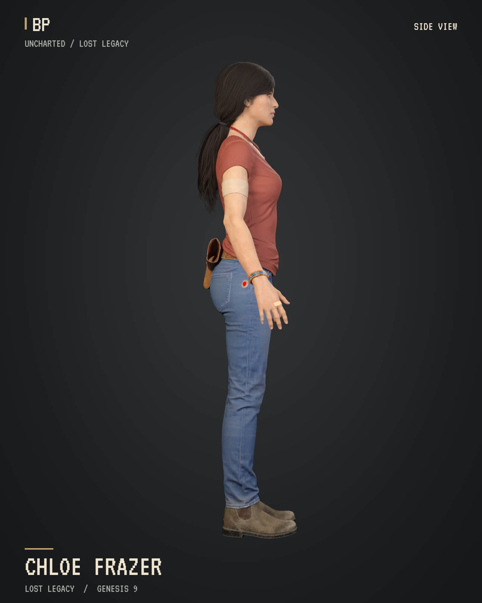 Chloe Frazer Uncharted Lost Legacy for Genesis 9 3D Model