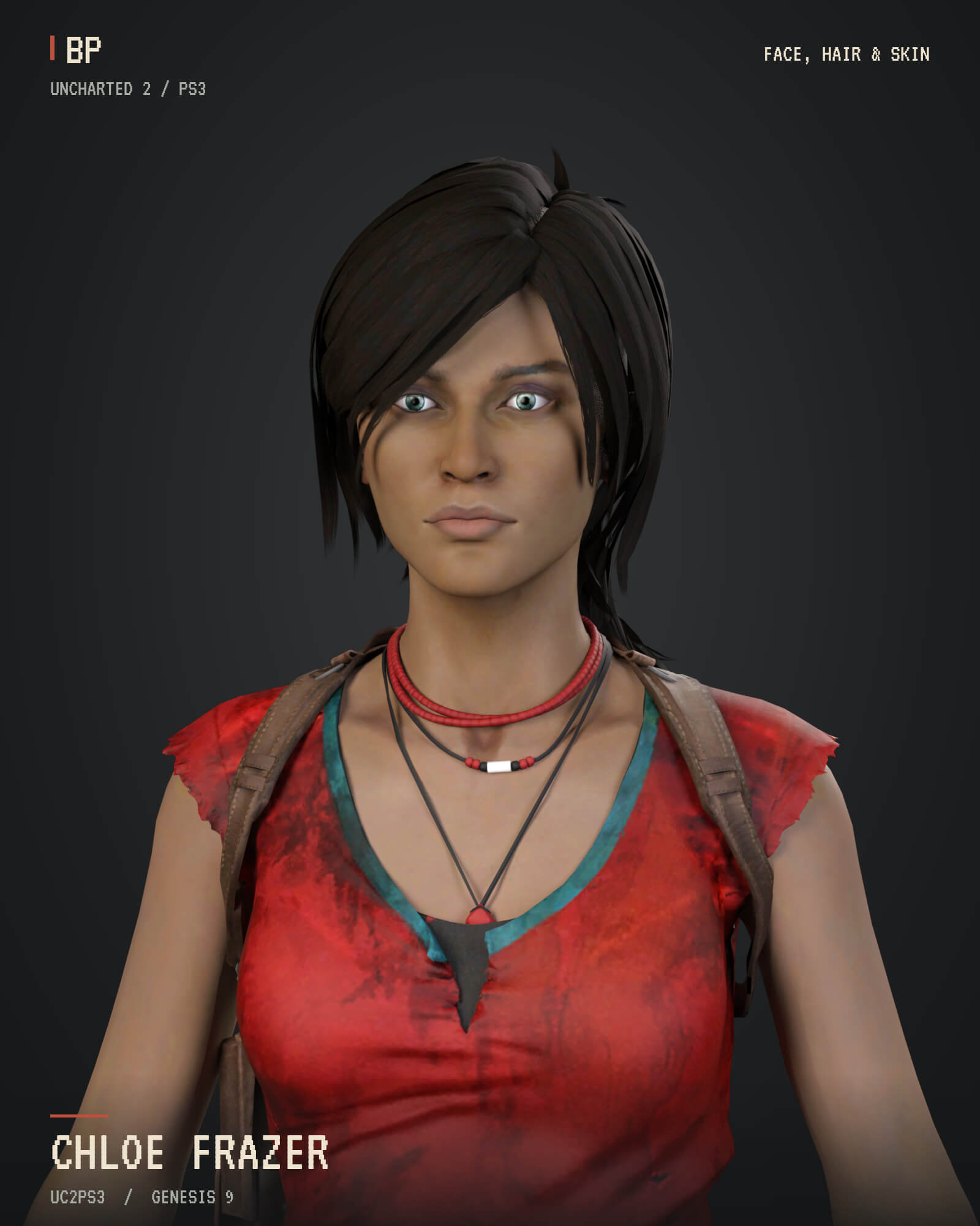 Chloe Frazer Uncharted 2 Among Thieves for Genesis 9 3D Model