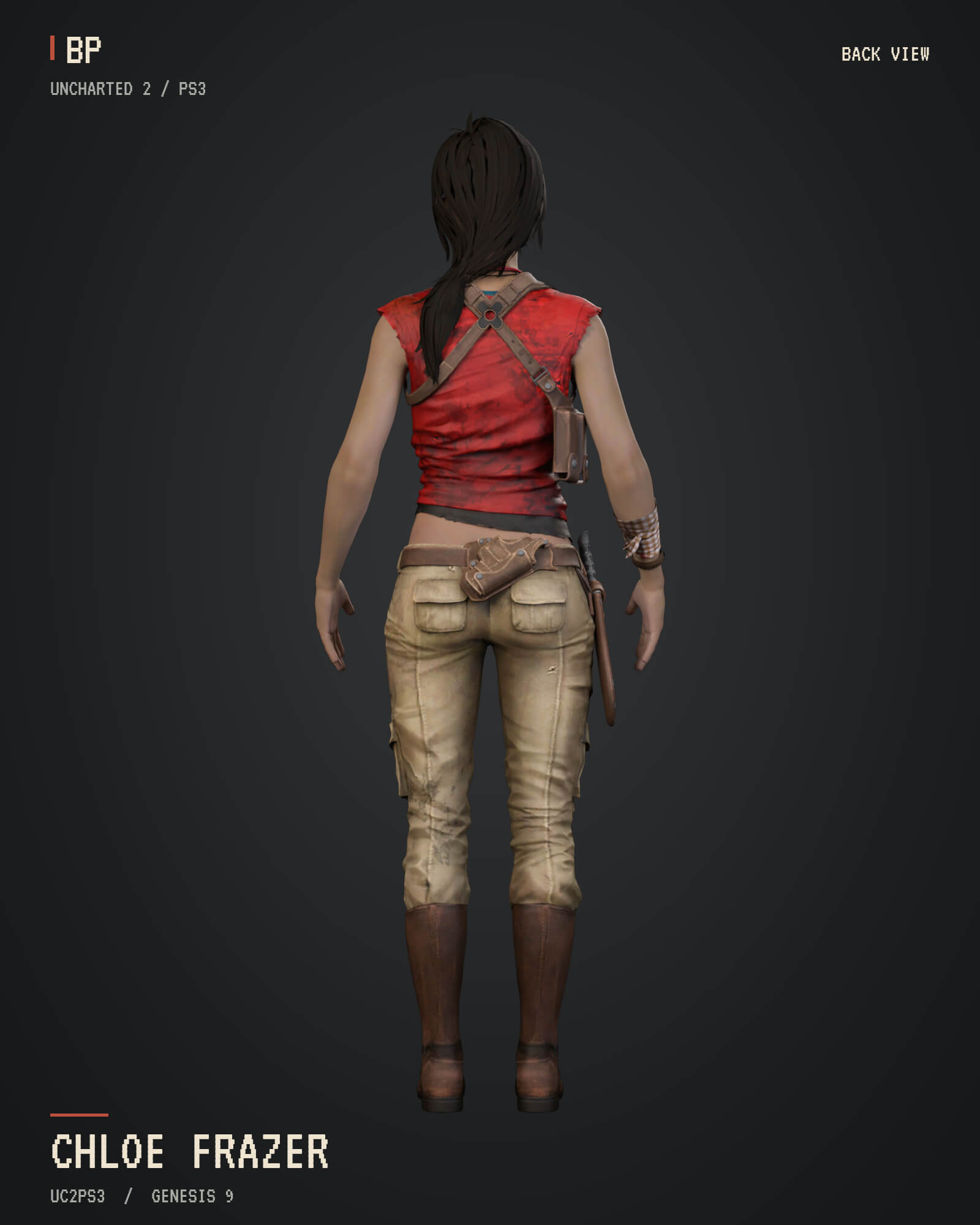 Chloe Frazer Uncharted 2 Among Thieves for Genesis 9 3D Model