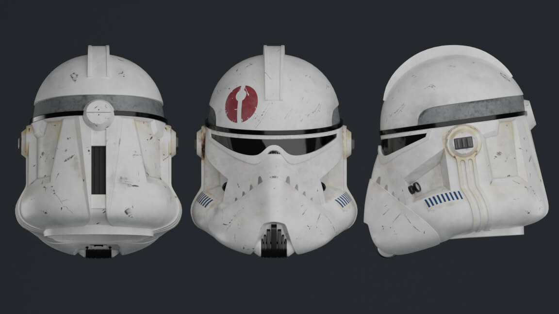 Phase II Clone BARC Helmet 91st Recon Corps 3D Model