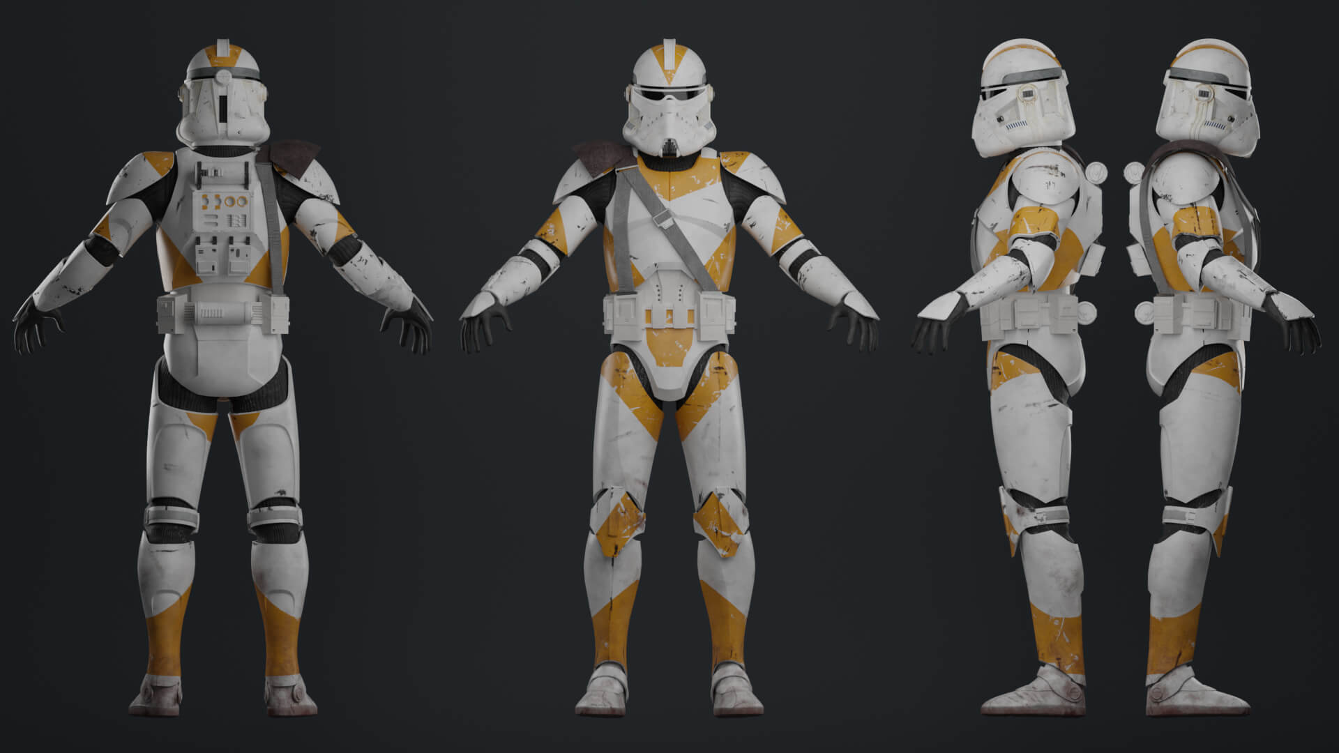 Phase II Clone BARC Trooper 212th Attack Battalion 3D Model