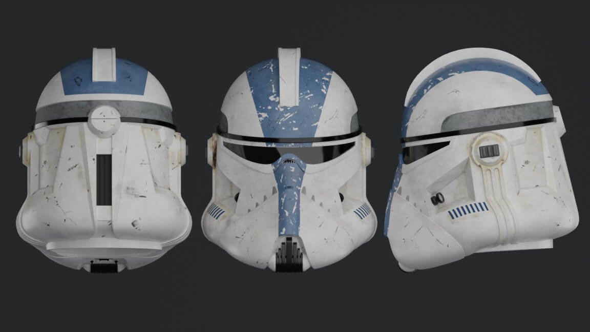 Phase II Clone BARC Trooper 501st Legion 3D Model