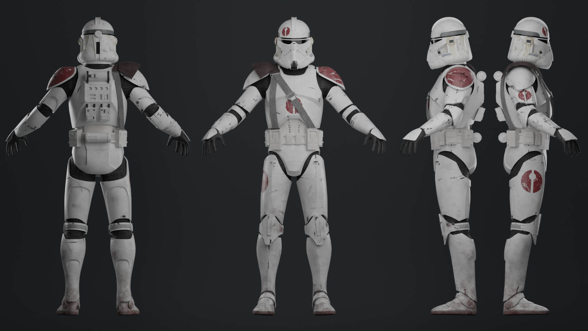 Phase II Clone BARC Trooper 91st Recon Corps 3D Model