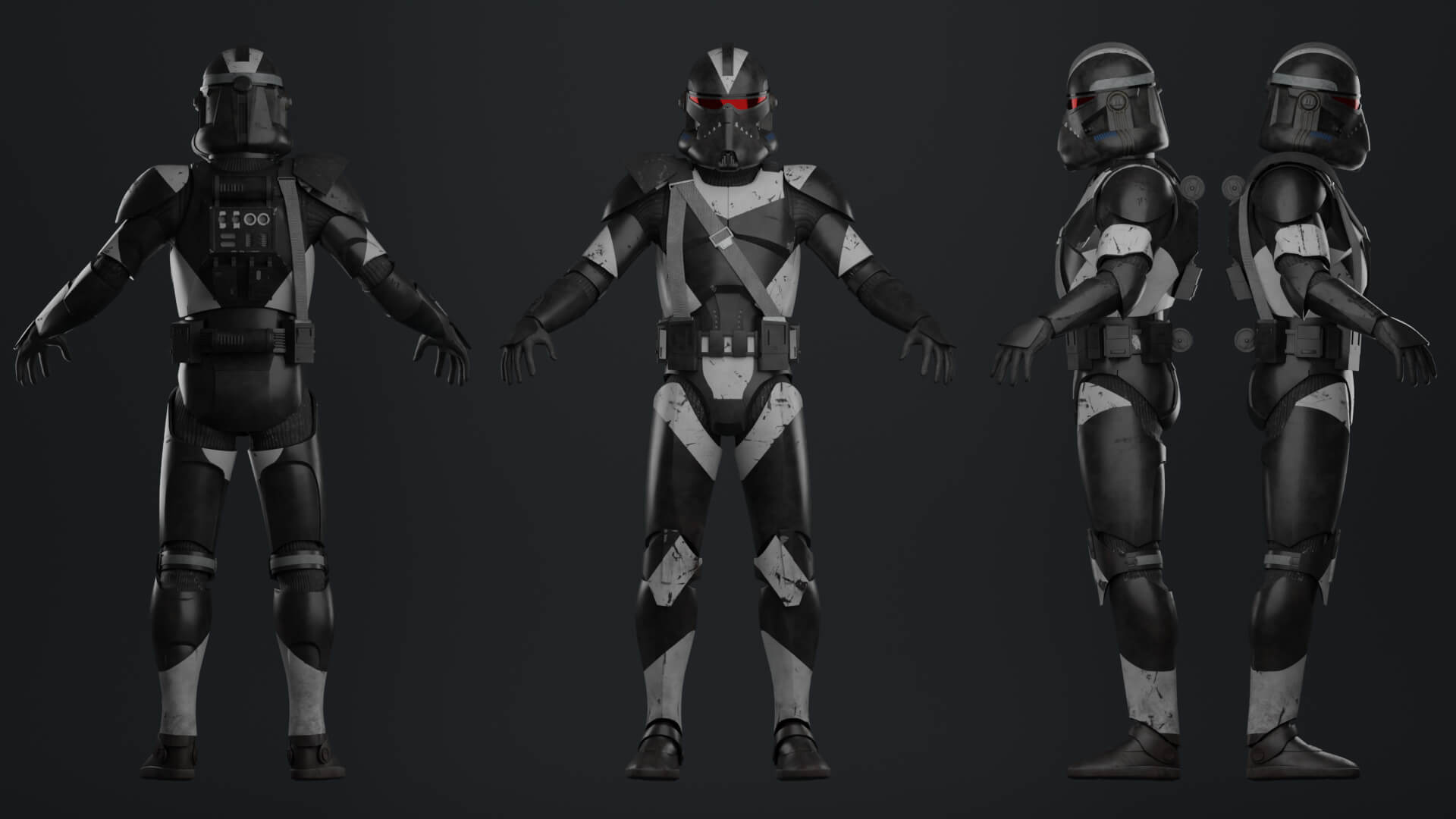 Phase II Clone BARC Trooper Shadow 3D Model