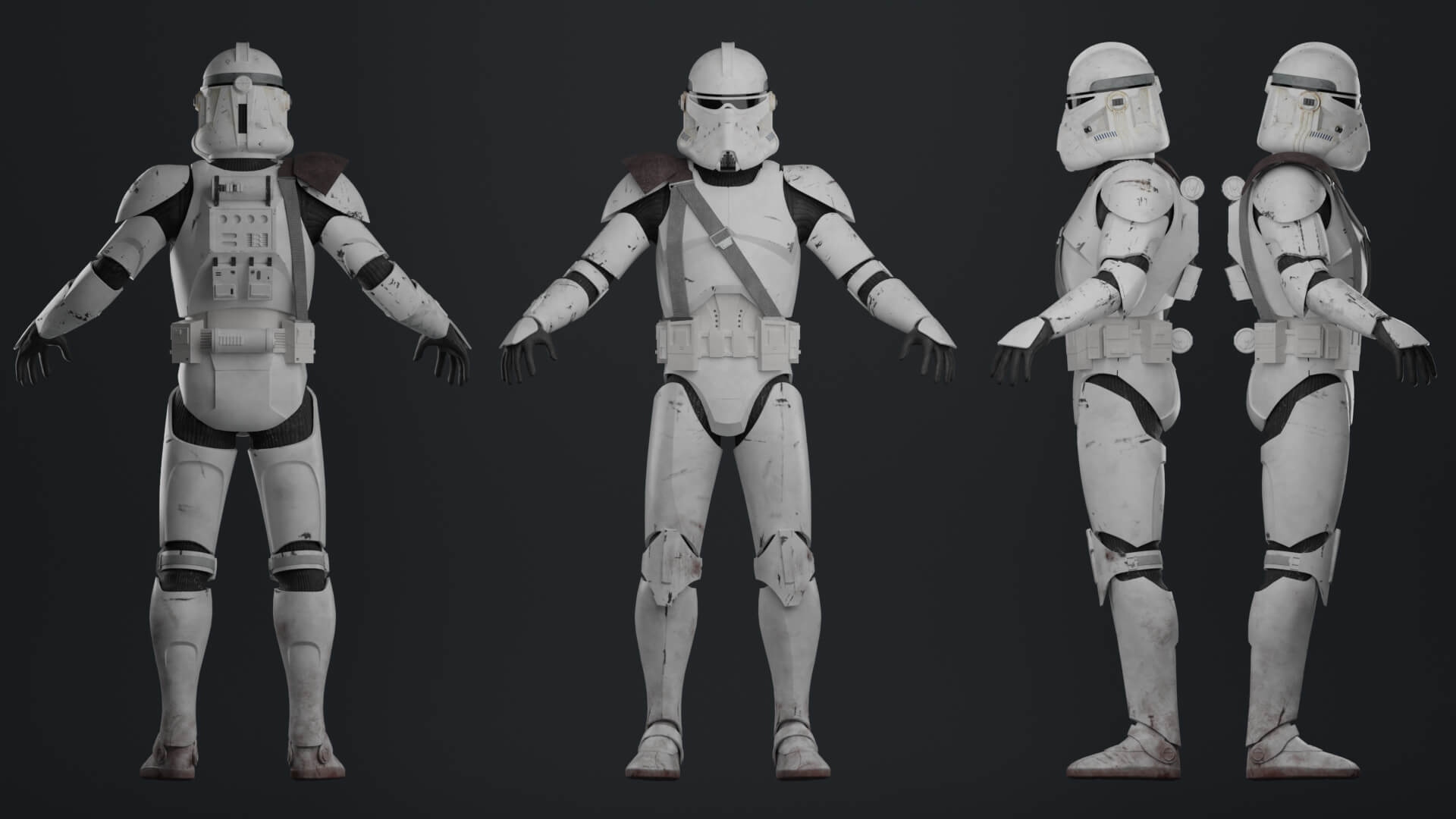 Phase II Clone BARC Trooper Standard 3D Model