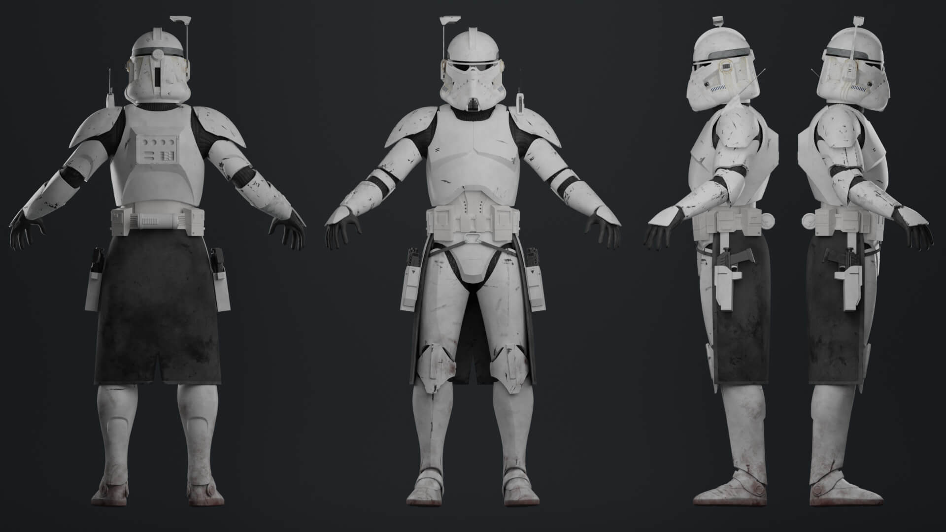 Phase II Clone Commander Wolffe 3D Model