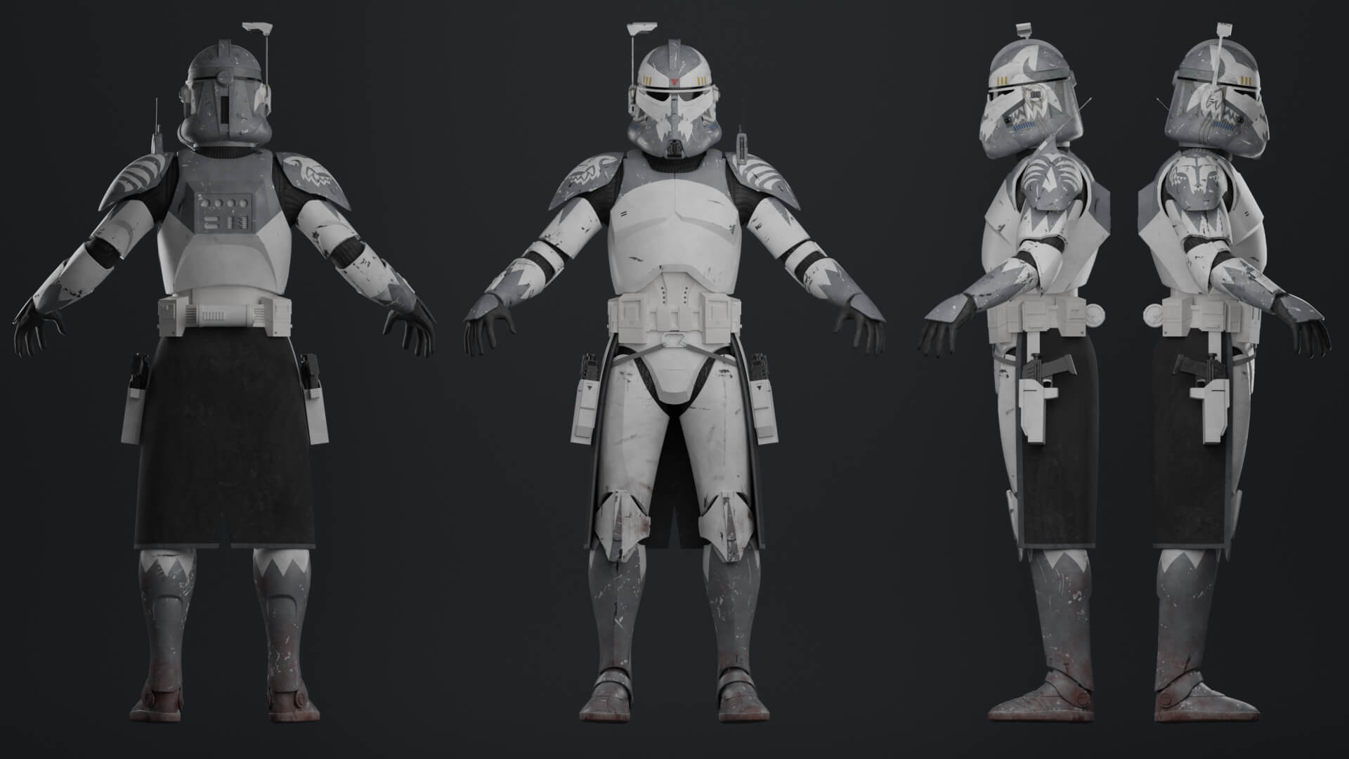 Phase II Clone Commander Wolffe 3D Model