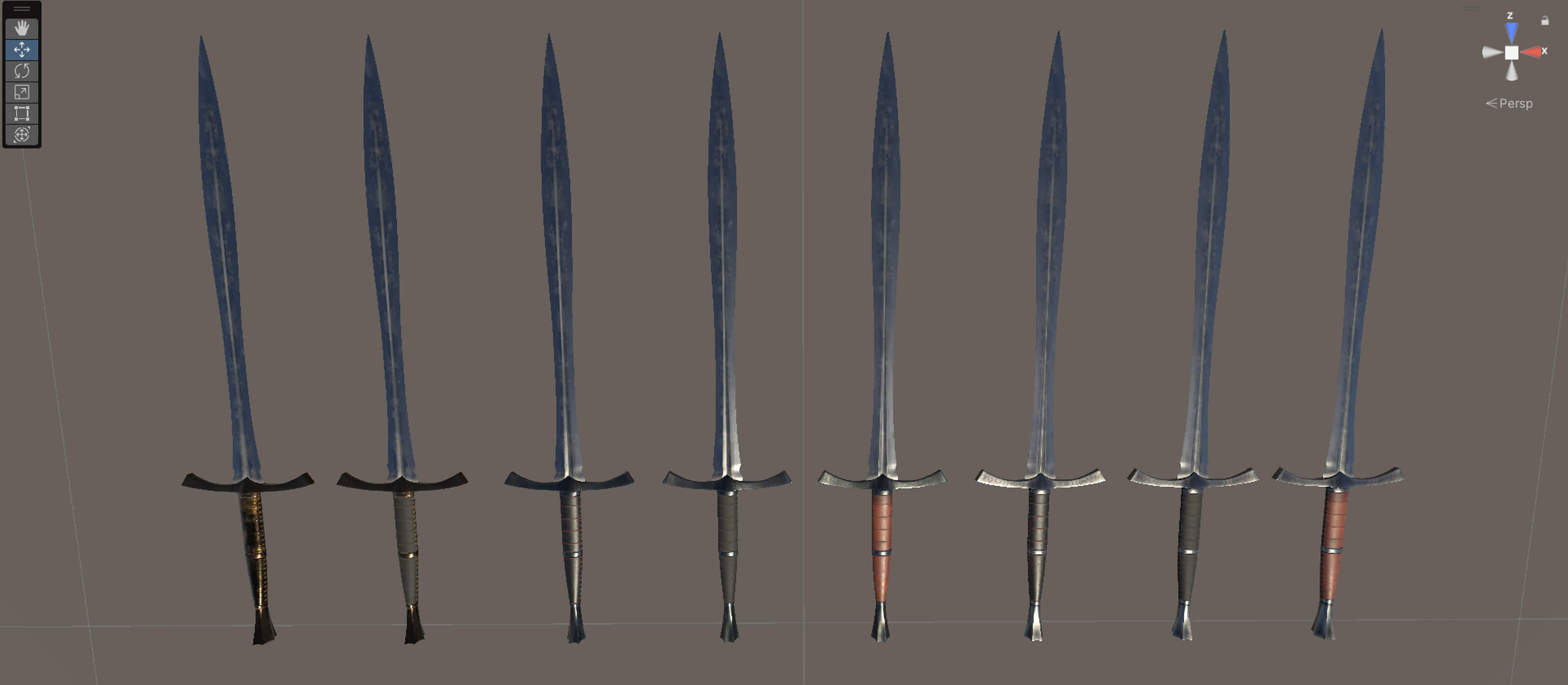 Dragon Swords Pack Game Ready 3D Model