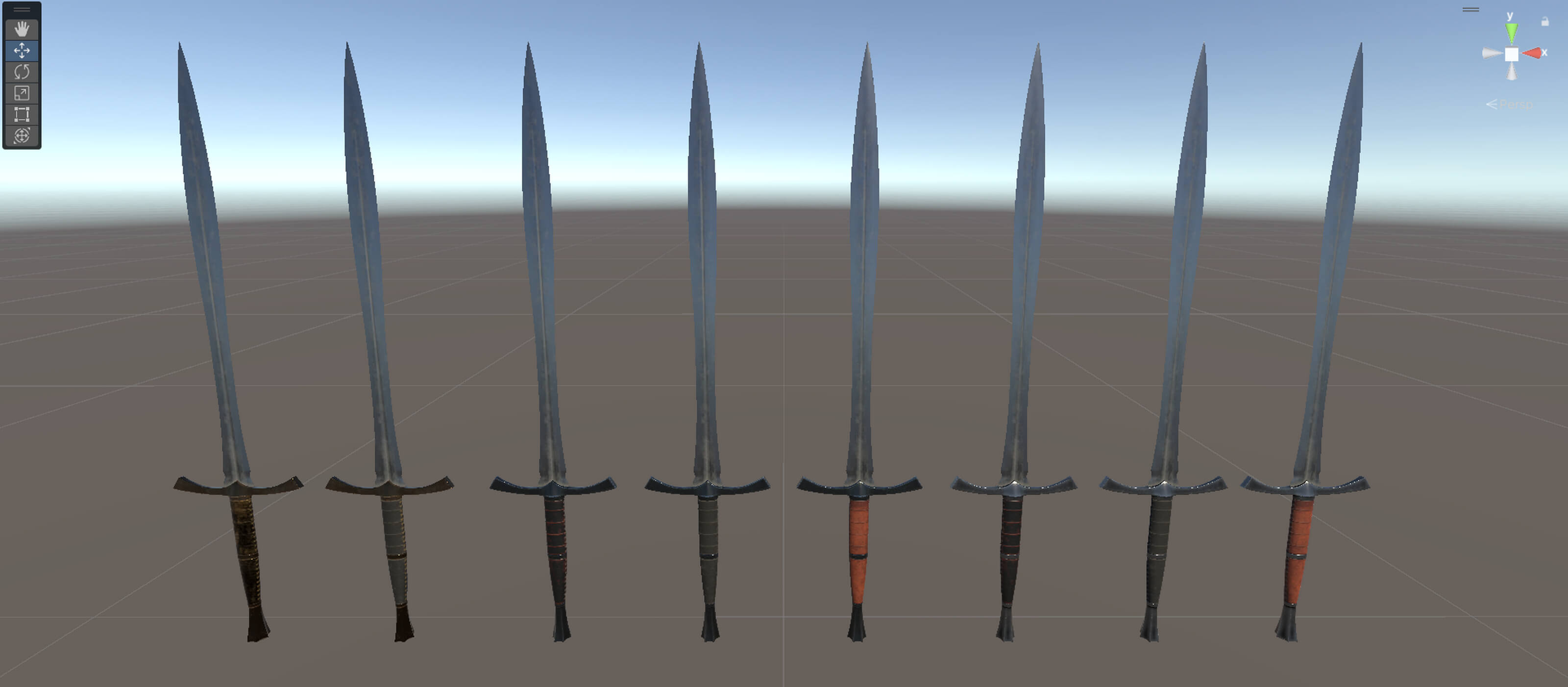 Dragon Swords Pack Game Ready 3D Model
